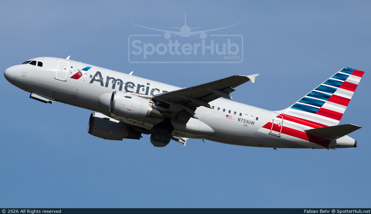 Photo of N733UW - Airbus A319-112 operated by American Airlines