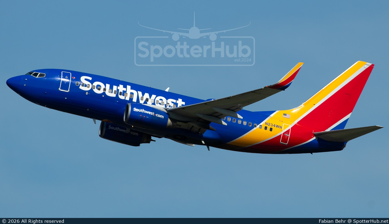 Photo of N234WN - Boeing 737-7H4 operated by Southwest Airlines