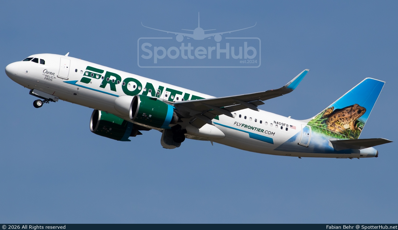 Photo of N409FR - Airbus A320-271N operated by Frontier Airlines