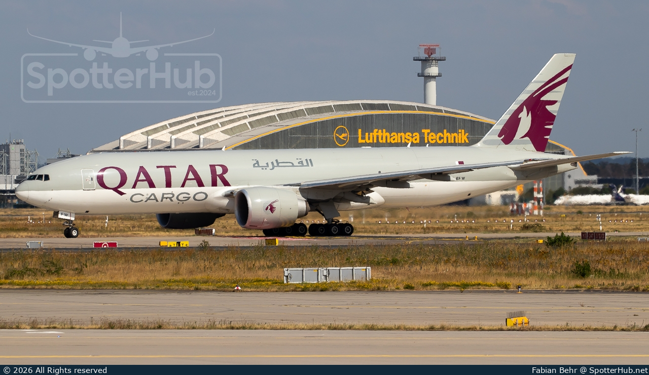 Photo of A7-BFW - Boeing 777-F operated by Qatar Airways Cargo