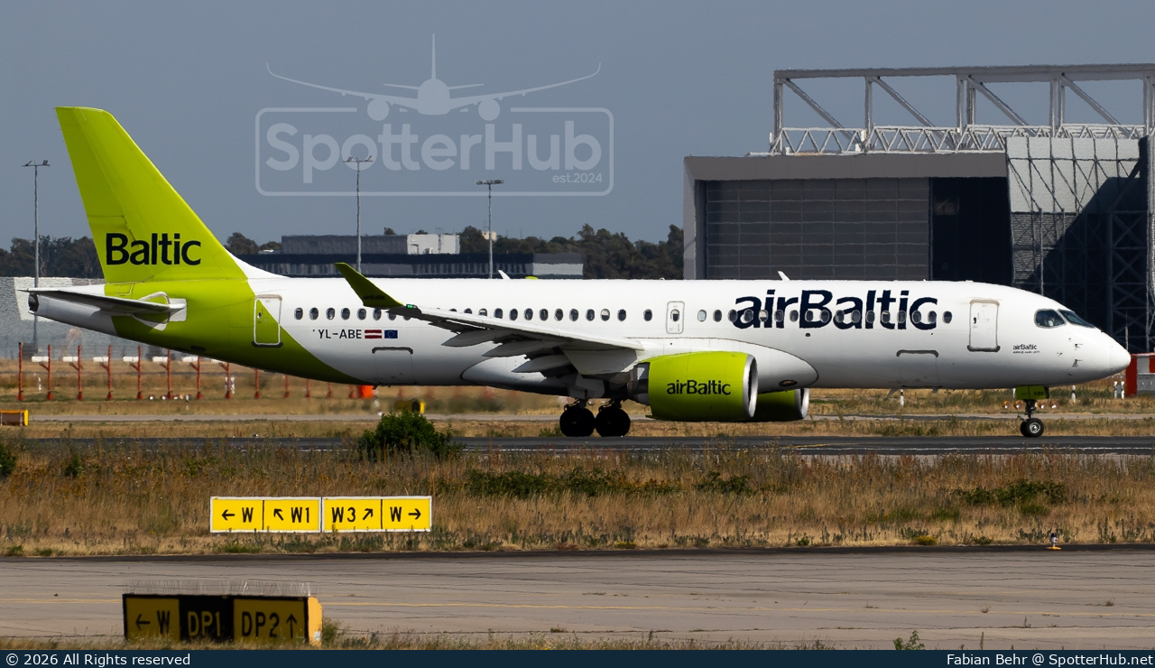 Photo of YL-ABE - Airbus A220-300 operated by airBaltic