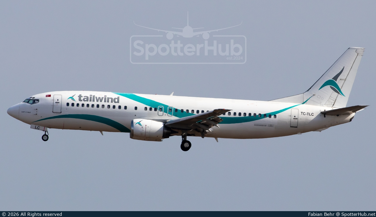 Photo of TC-TLC - Boeing 737-4Q8 operated by Tailwind Airlines