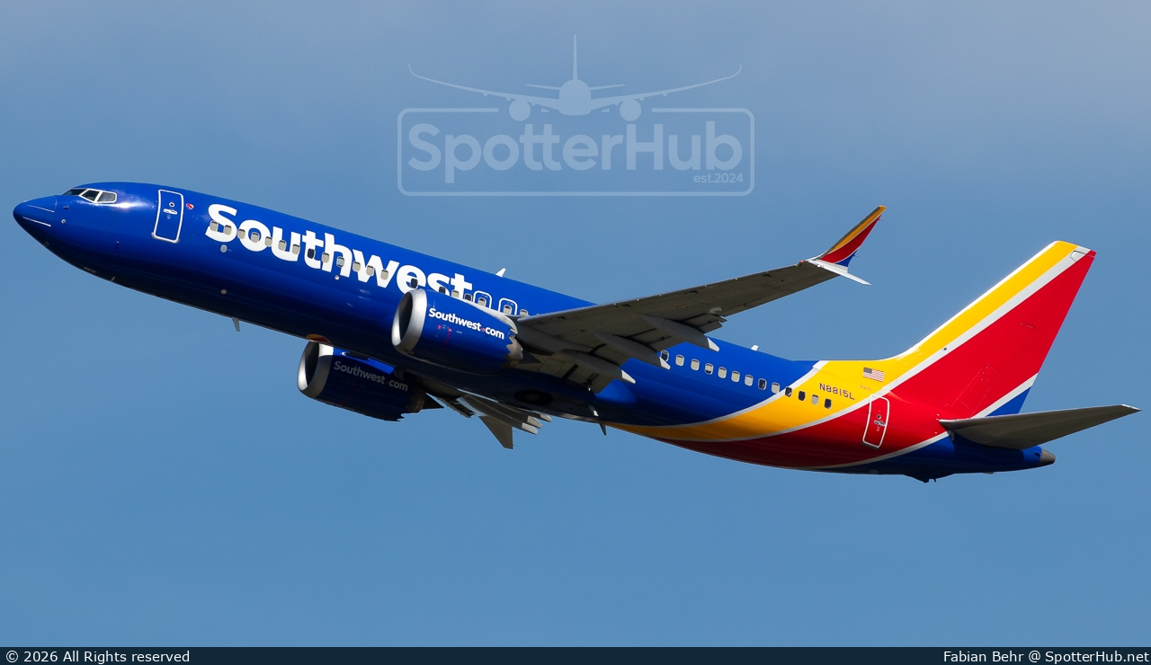Photo of N8815L - Boeing 737 MAX 8 operated by Southwest Airlines