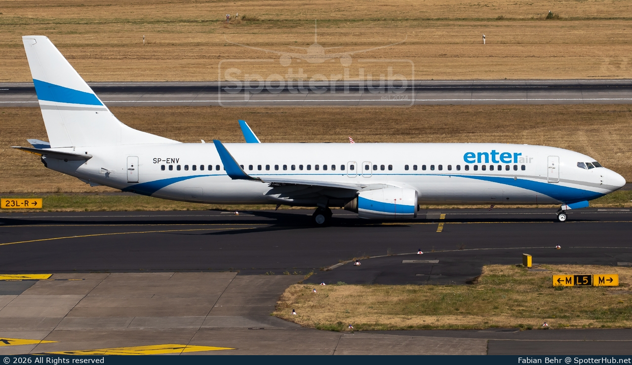 Photo of SP-ENV - Boeing 737-8BK operated by Enter Air