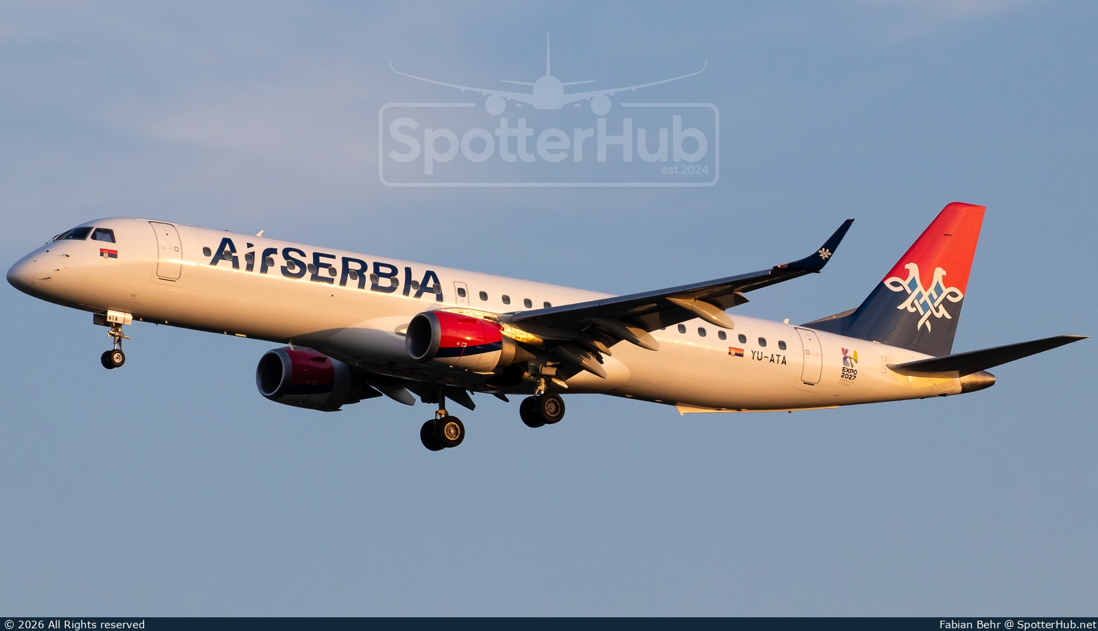 Photo of YU-ATA - Embraer ERJ-195LR operated by Air Serbia