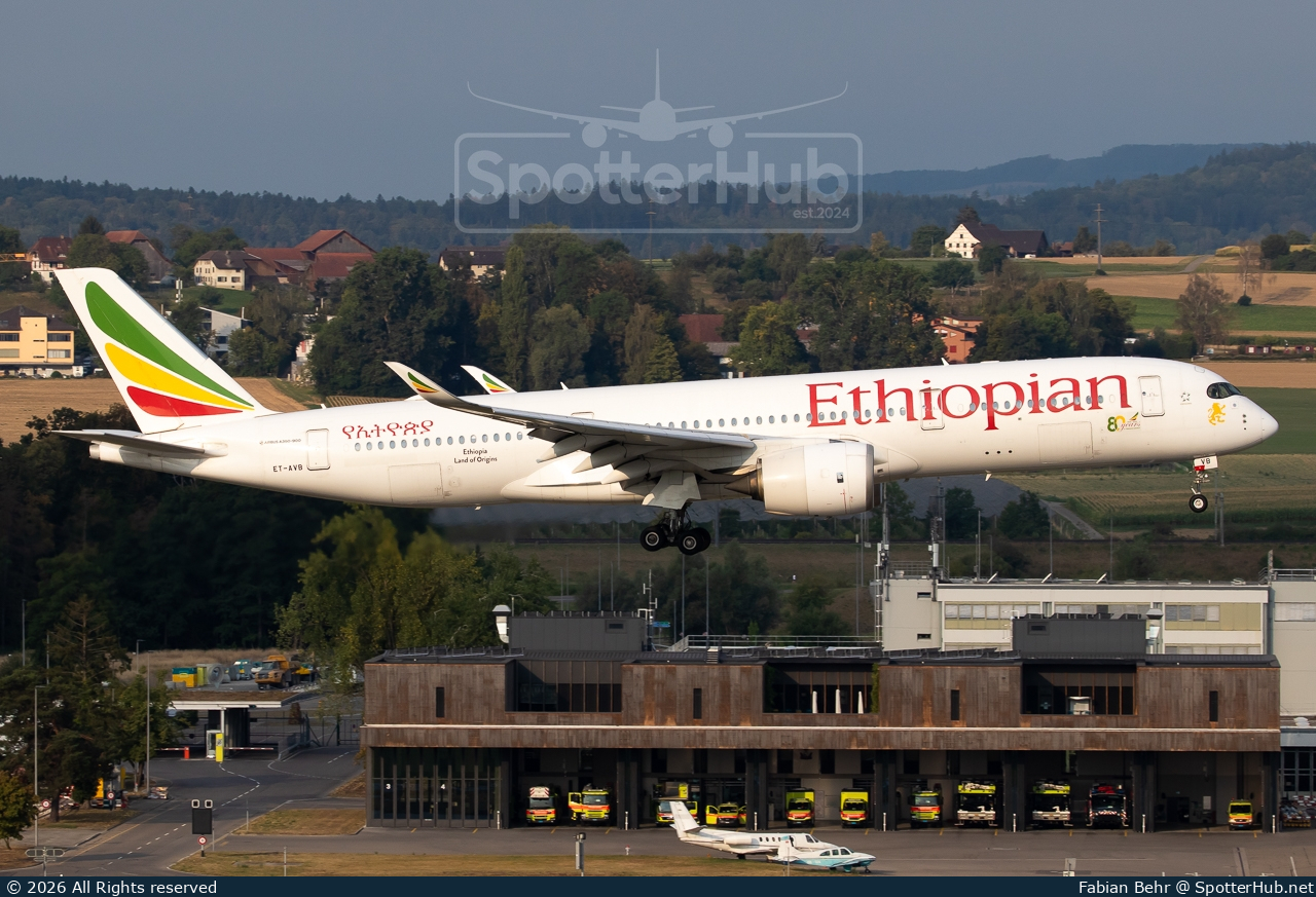 Photo of ET-AVB - Airbus A350-941 operated by Ethiopian Airlines