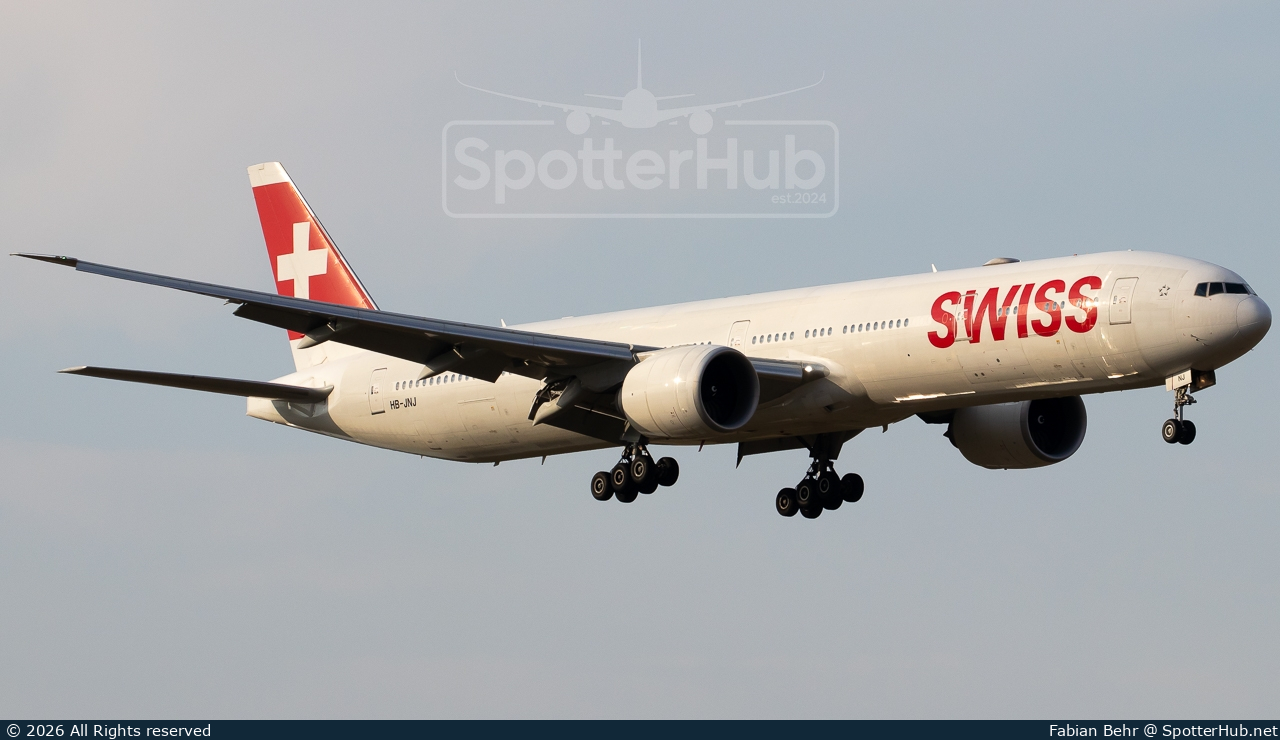 Photo of HB-JNJ - Boeing 777-3DE(ER) operated by Swiss International Air Lines