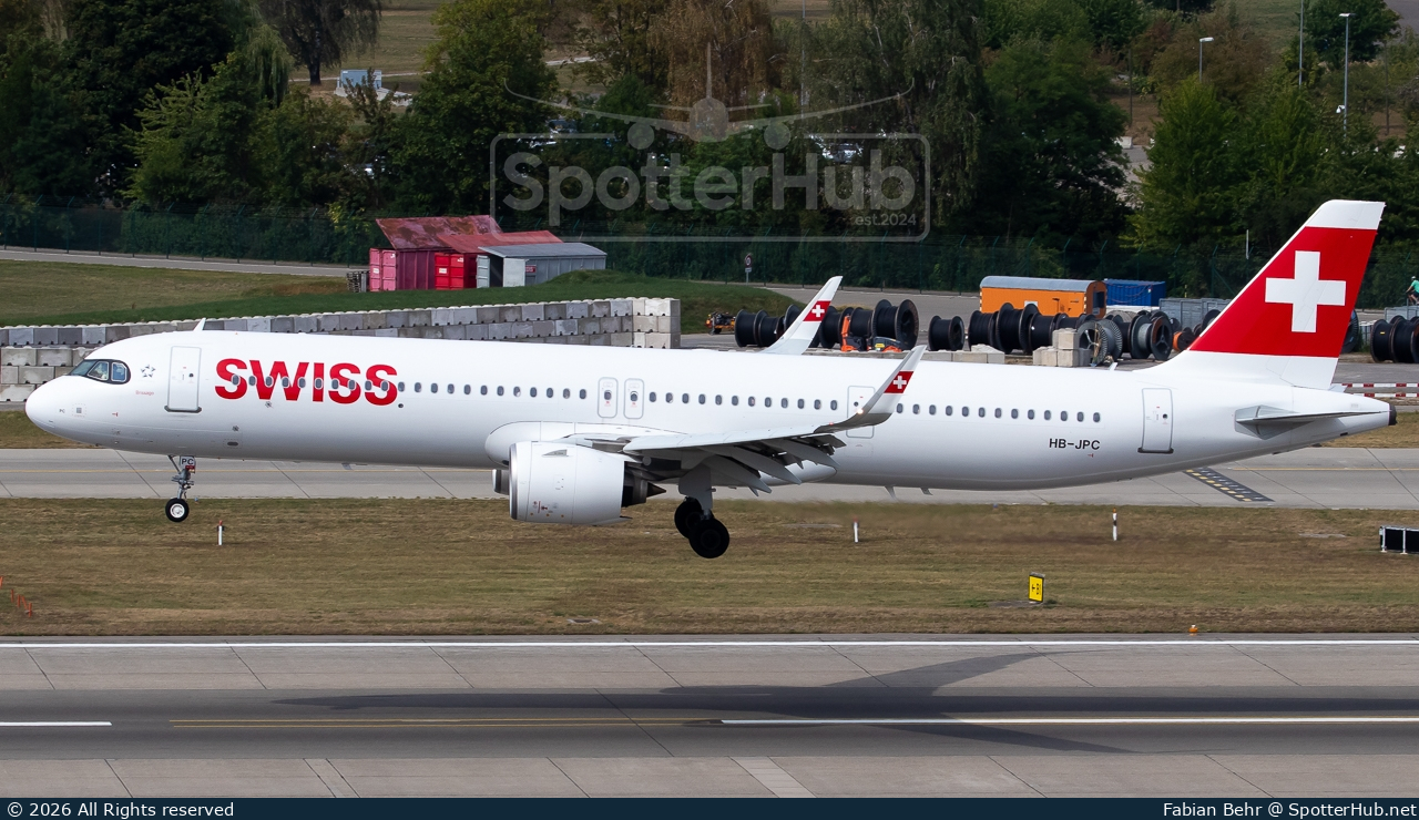 Photo of HB-JPC - Airbus A321-271NX operated by Swiss International Air Lines