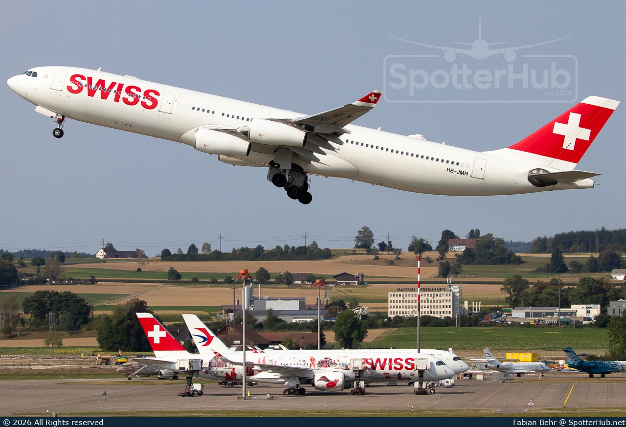 Photo of HB-JMH - Airbus A340-313 operated by Swiss International Air Lines
