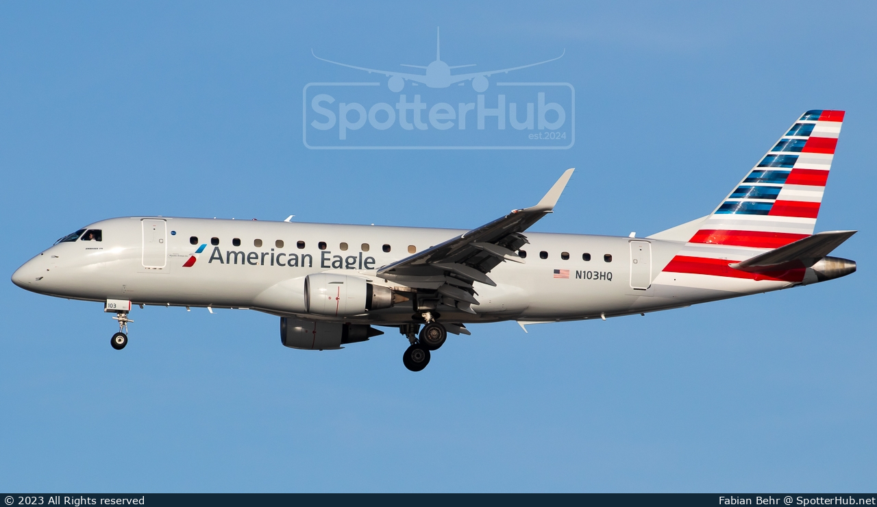 Photo of N103HQ - Embraer ERJ-175LR operated by American Eagle (opb Republic Airways)