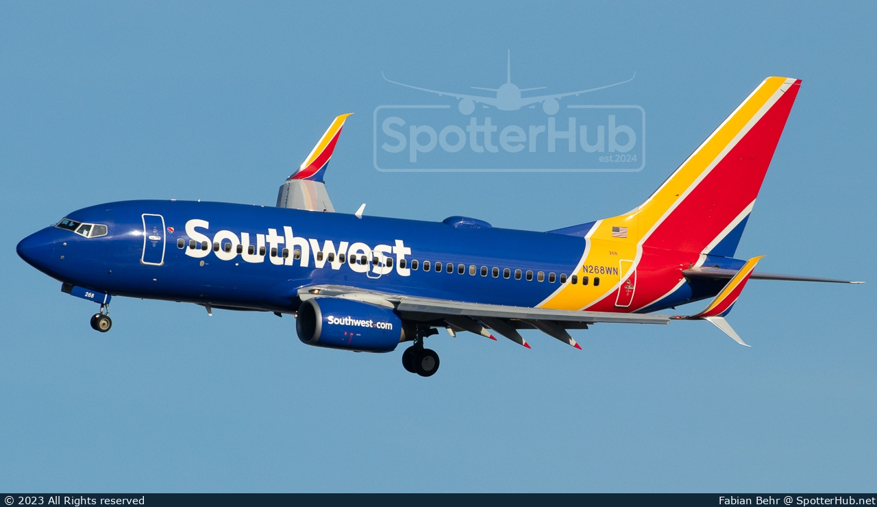 Photo of N268WN - Boeing 737-7H4 operated by Southwest Airlines