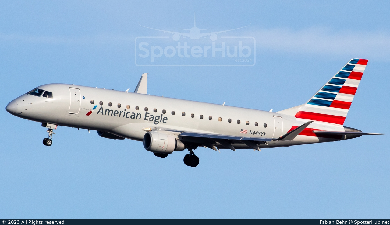 Photo of N445YX - Embraer ERJ-175LR operated by American Eagle (opb Republic Airways)