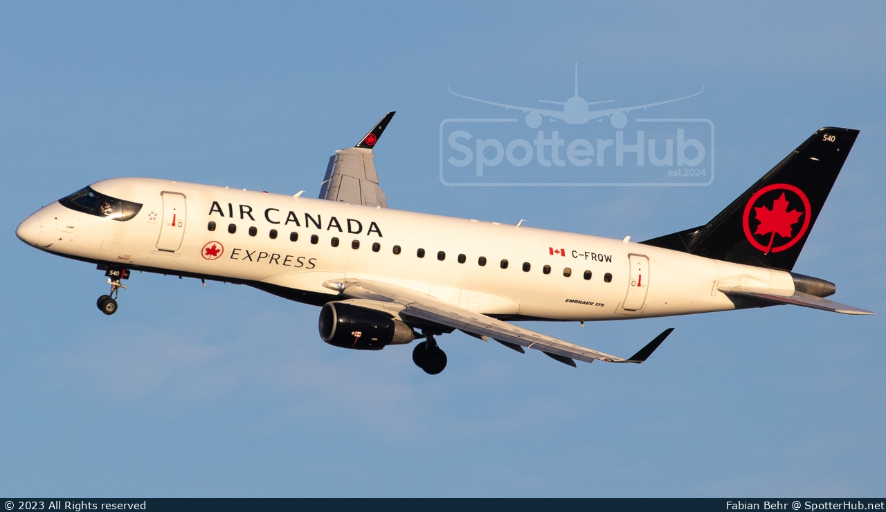 Photo of C-FRQW - Embraer ERJ-175SU operated by Air Canada Express (opb Jazz Air)