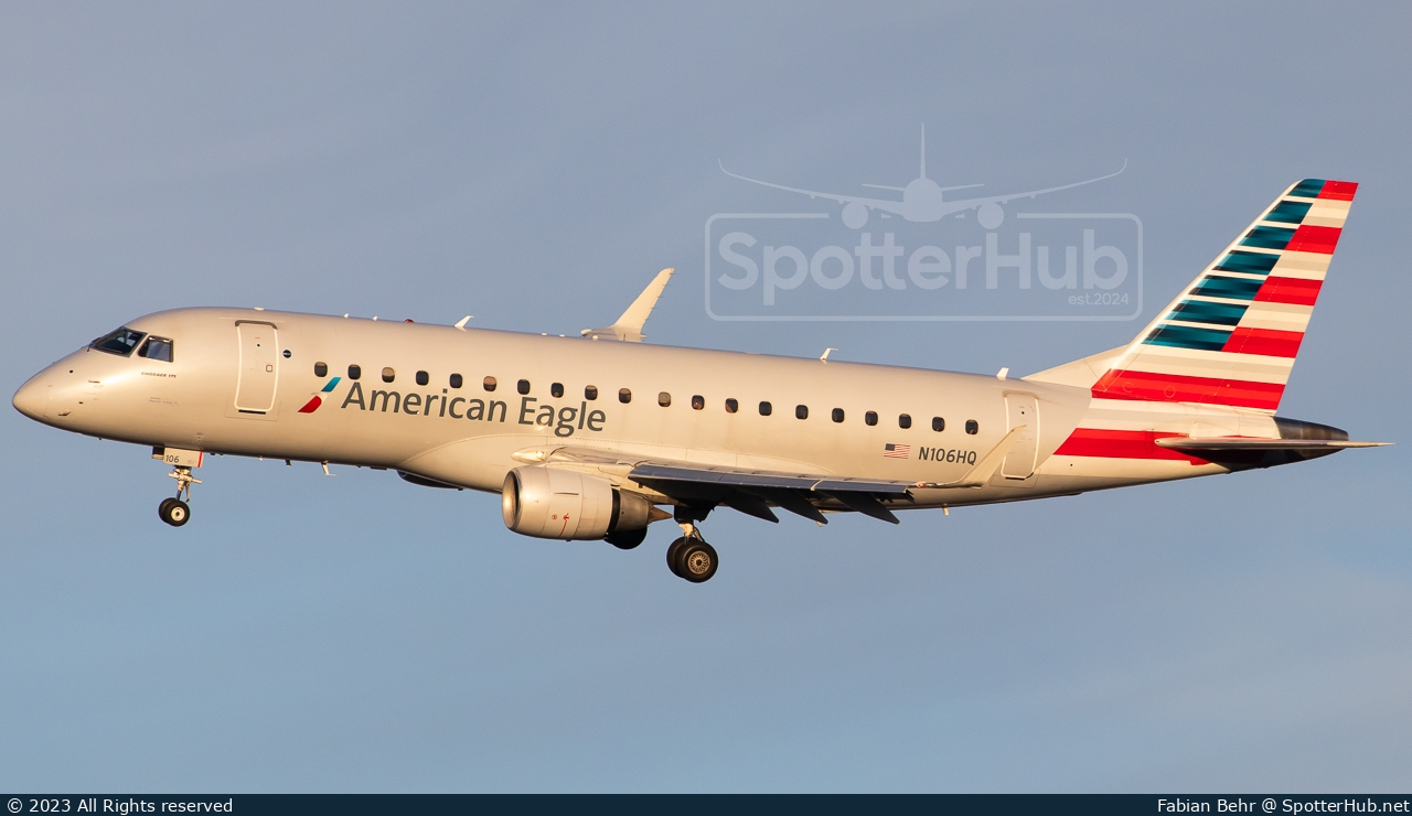 Photo of N106HQ - Embraer ERJ-175LR operated by American Eagle (opb Republic Airways)