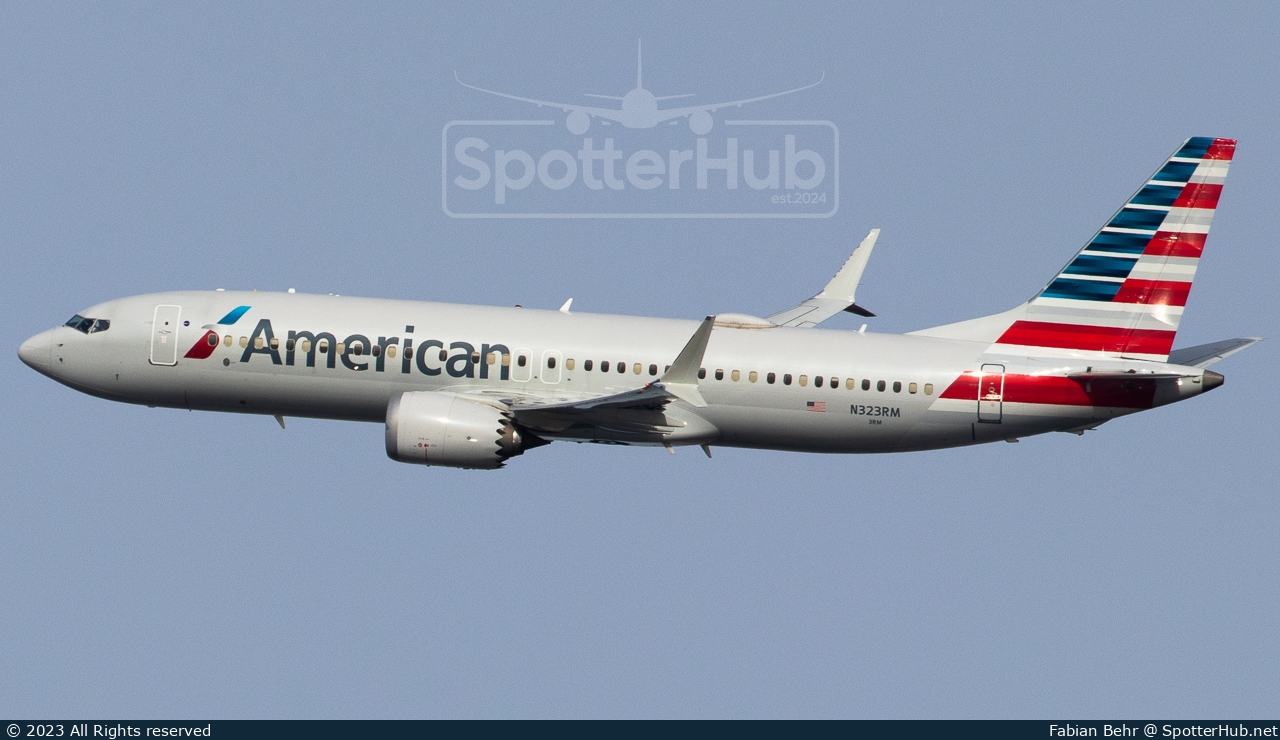 Photo of N323RM - Boeing 737 MAX 8 operated by American Airlines
