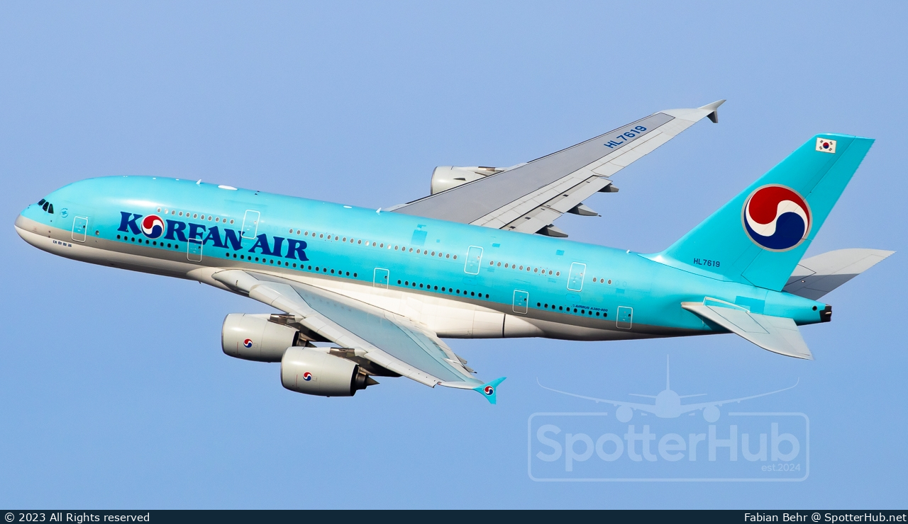 Photo of HL7619 - Airbus A380-861 operated by Korean Air