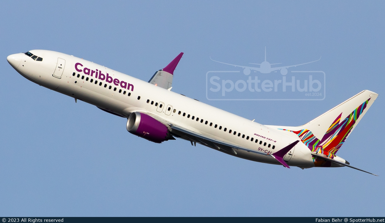 Photo of 9Y-CAL - Boeing 737 MAX 8 operated by Caribbean Airlines