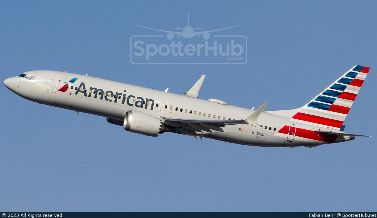 Photo of N326SJ - Boeing 737 MAX 8 operated by American Airlines