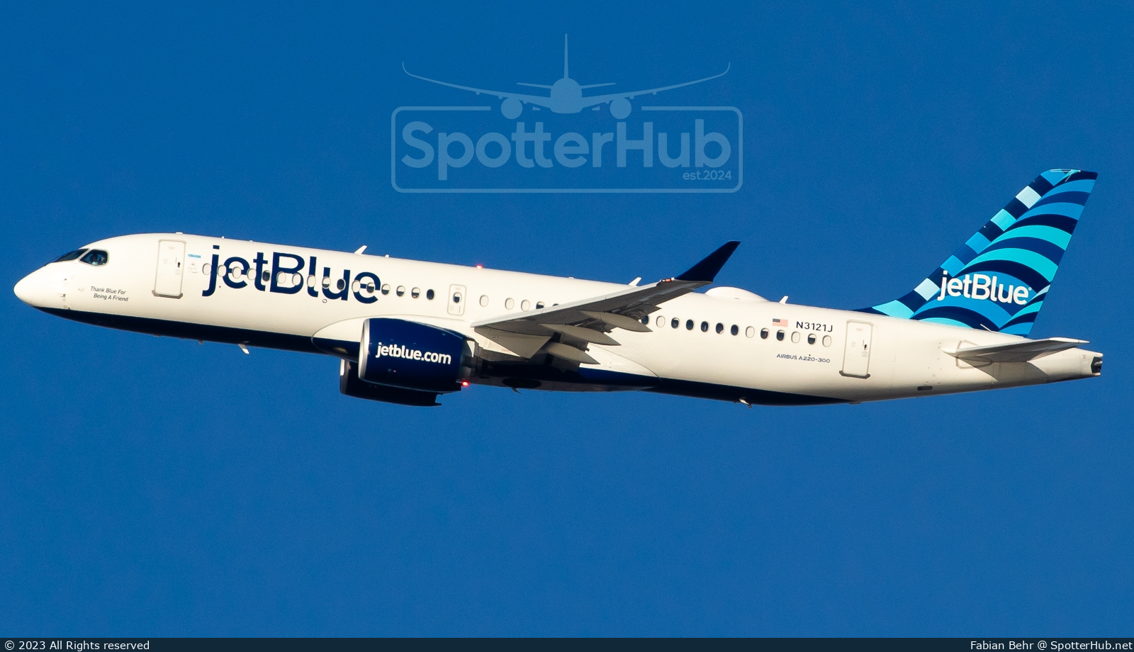 Photo of N3121J - Airbus A220-300 operated by jetBlue Airways