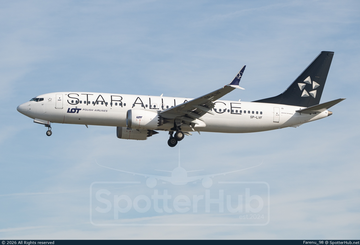 Photo of SP-LVF - Boeing 737 MAX 8 operated by LOT Polish Airlines