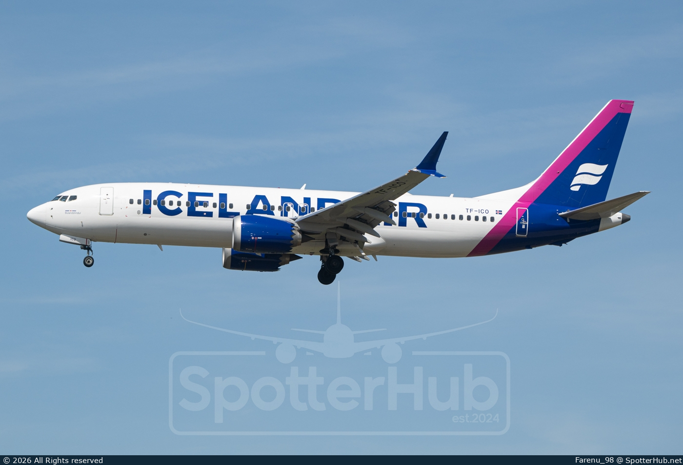Photo of TF-ICO - Boeing 737 MAX 8 operated by Icelandair
