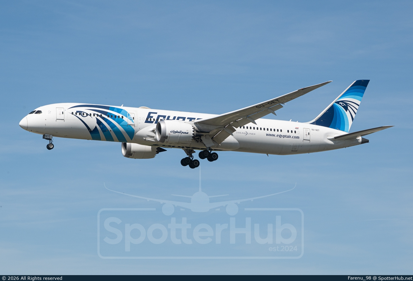 Photo of SU-GET - Boeing 787-9 Dreamliner operated by Egyptair