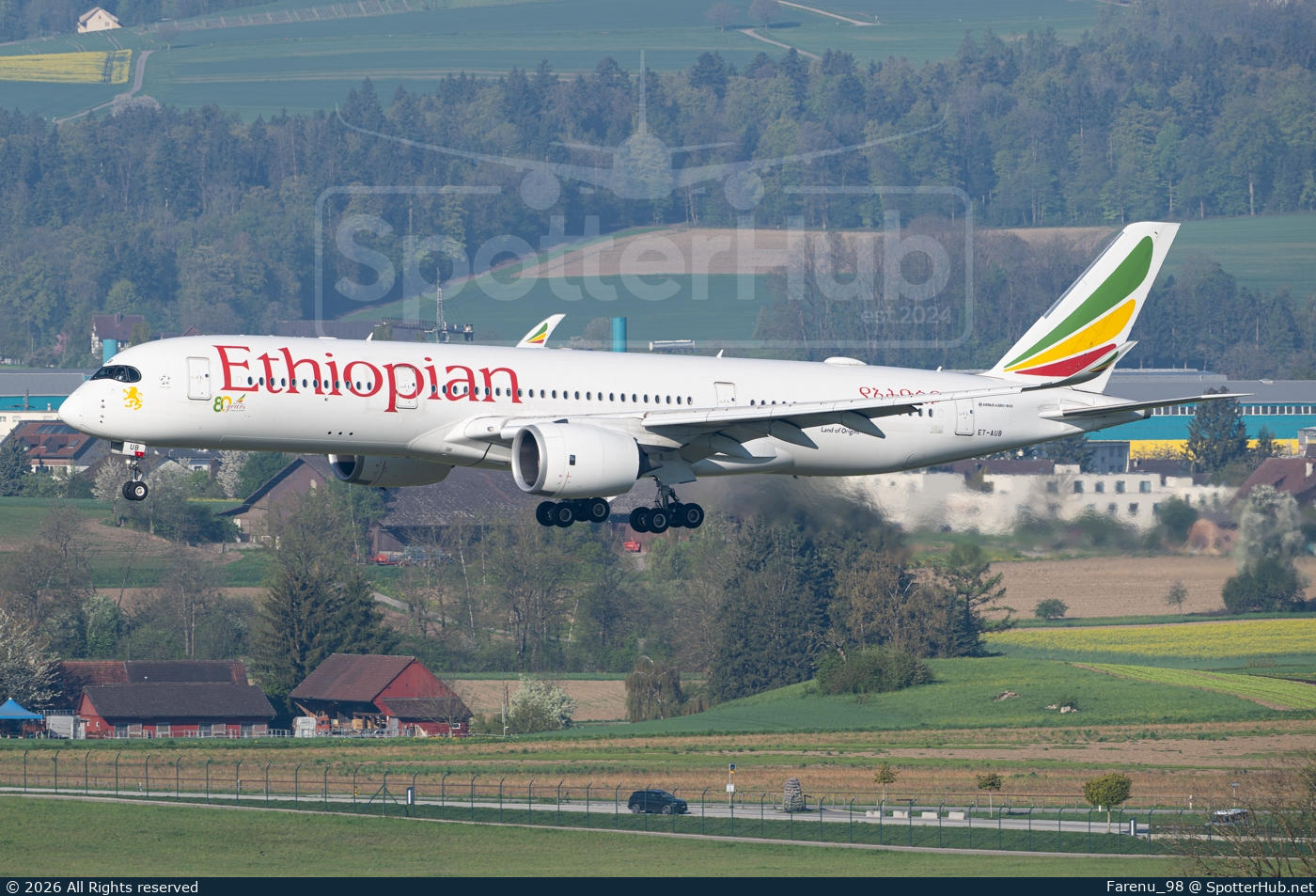 Photo of ET-AUB - Airbus A350-941 operated by Ethiopian Airlines