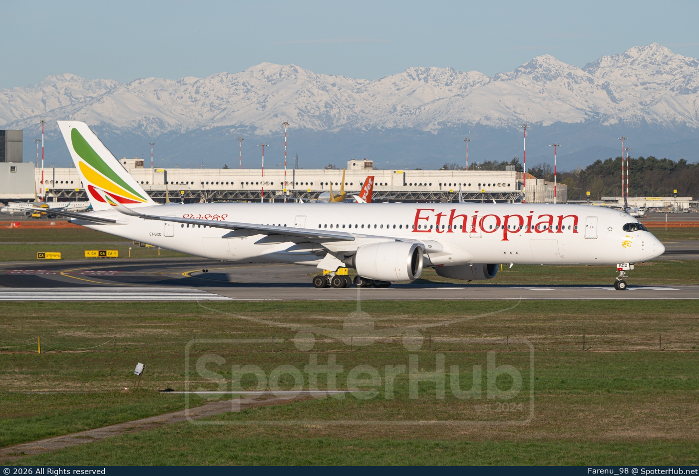 Photo of ET-BCD - Airbus A350-941 operated by Ethiopian Airlines