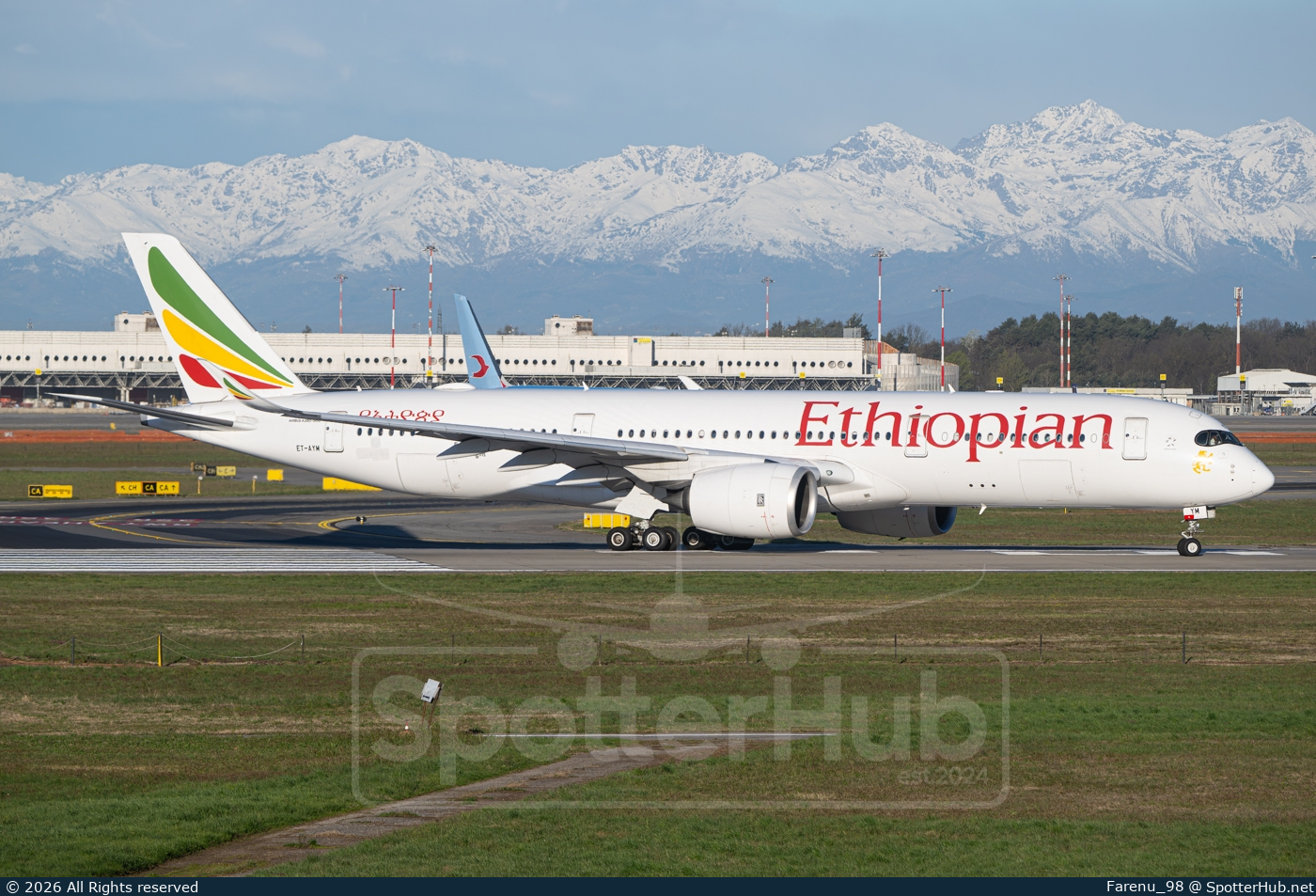 Photo of ET-AYM - Airbus A350-941 operated by Ethiopian Airlines