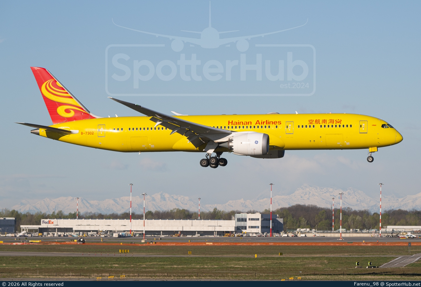 Photo of B-7302 - Boeing 787-9 Dreamliner operated by Hainan Airlines