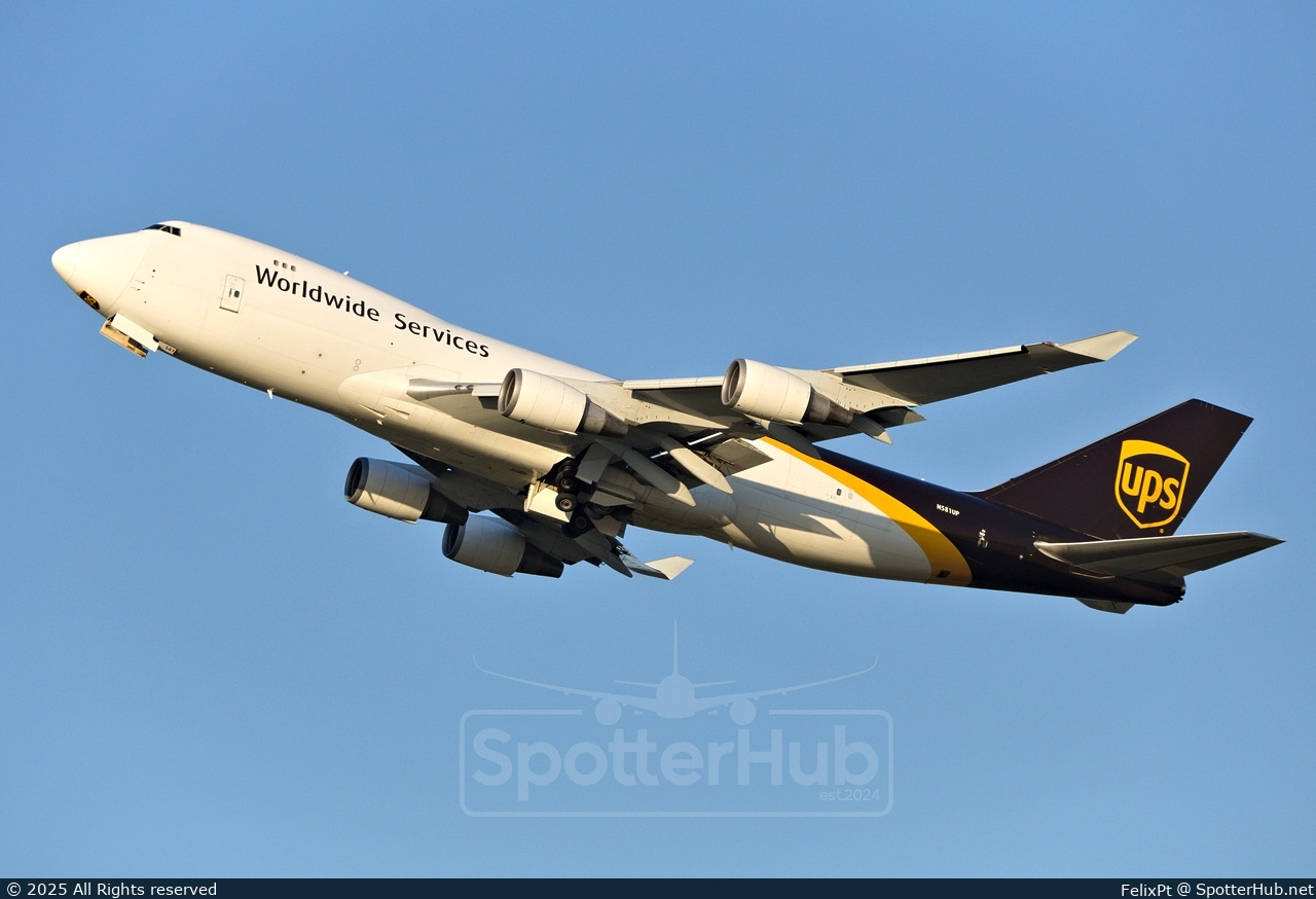 Photo of N581UP - Boeing 747-4R7F operated by UPS United Parcel Service