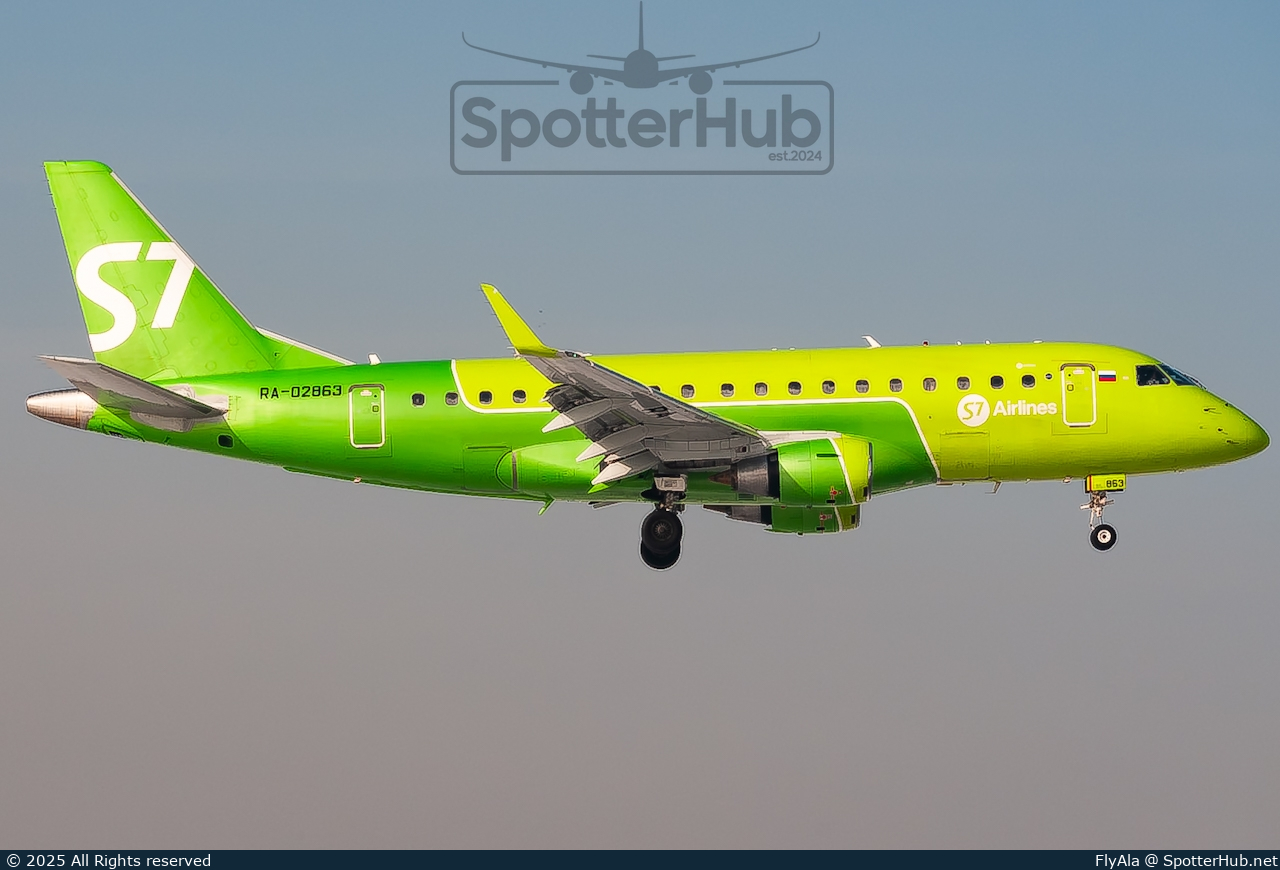Photo of RA-02863 - Embraer ERJ-170LR operated by S7 Airlines