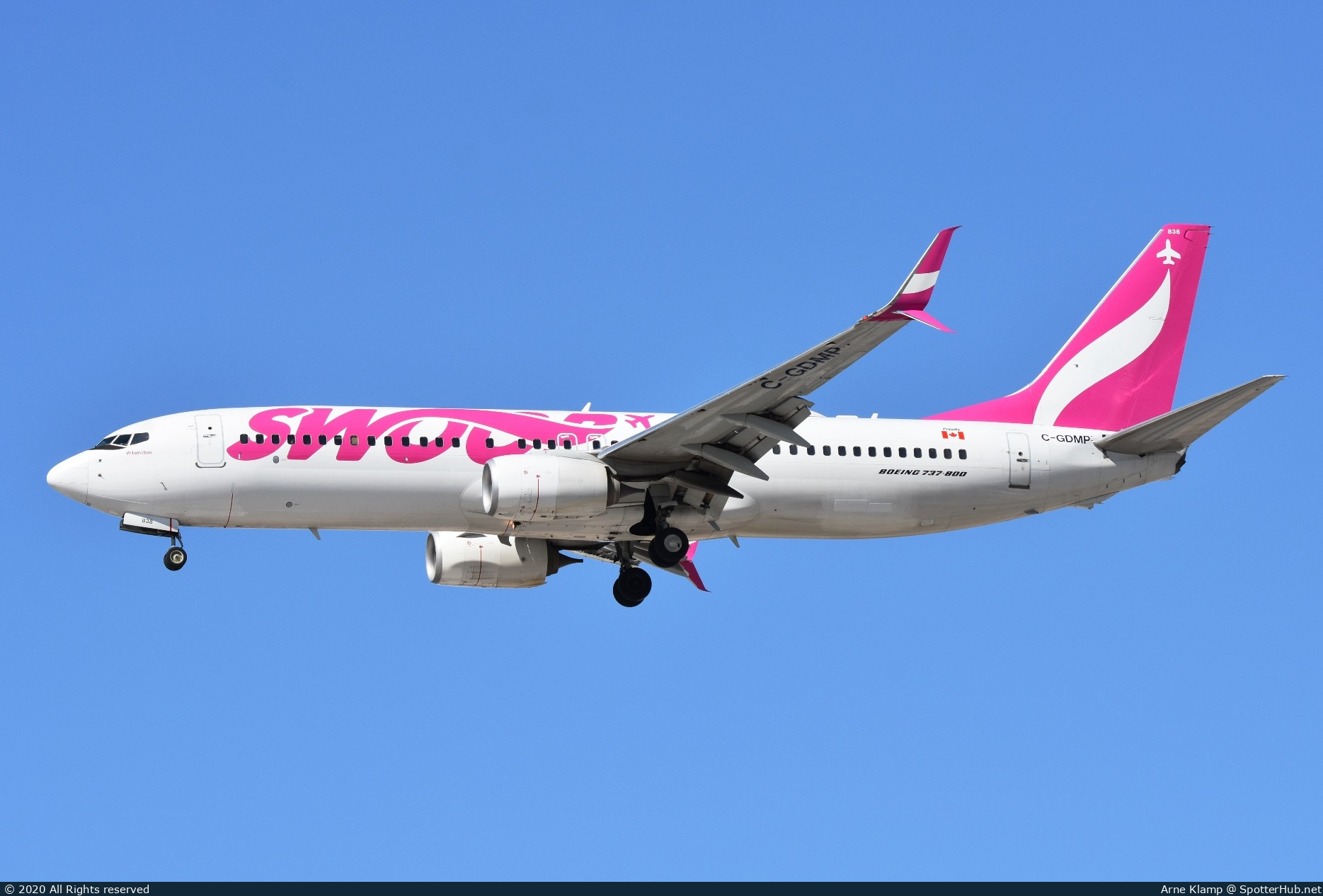 Photo of C-GDMP - Boeing 737-8CT operated by Swoop