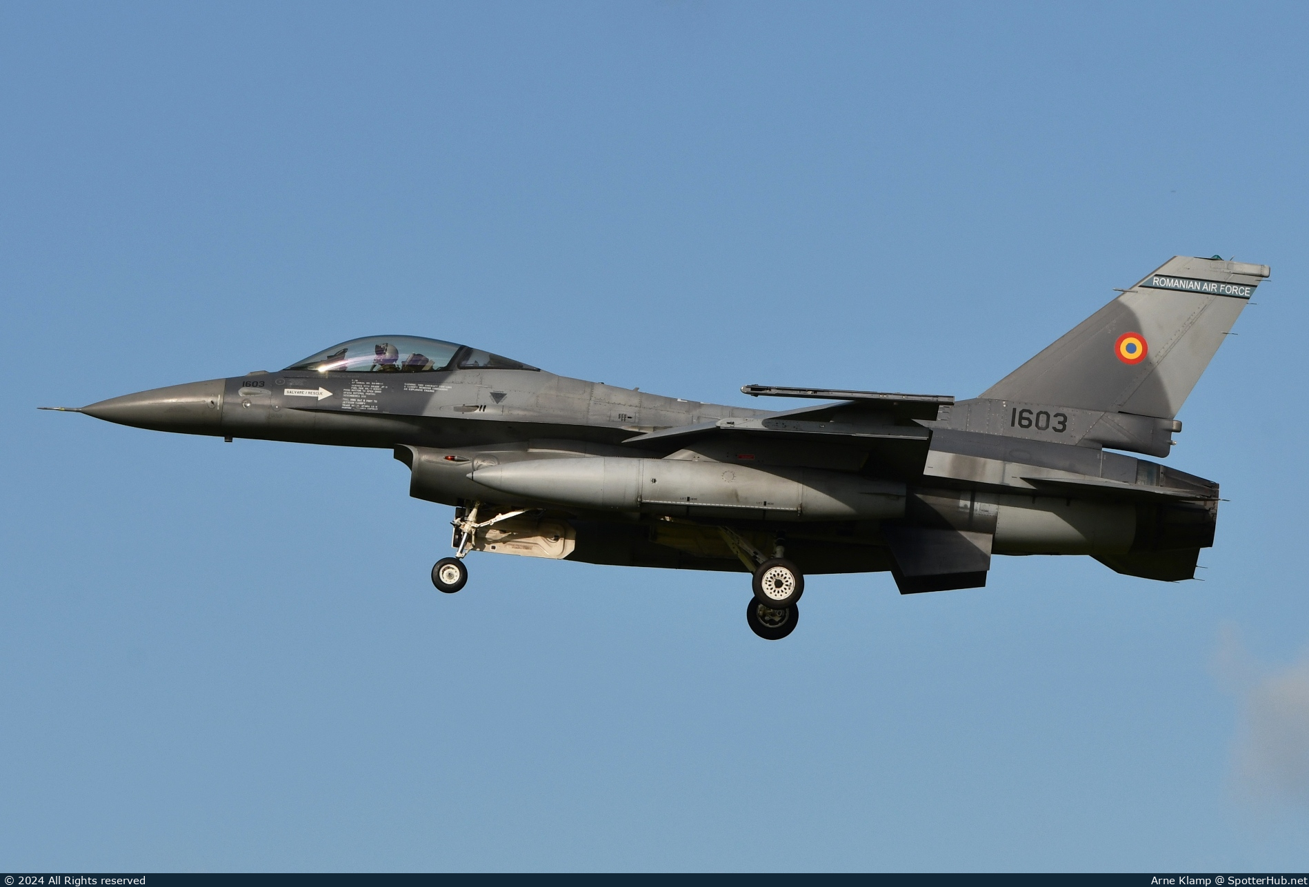 Photo of 1603 - General Dynamics F-16AM Fighting Falcon operated by Romanian Air Force