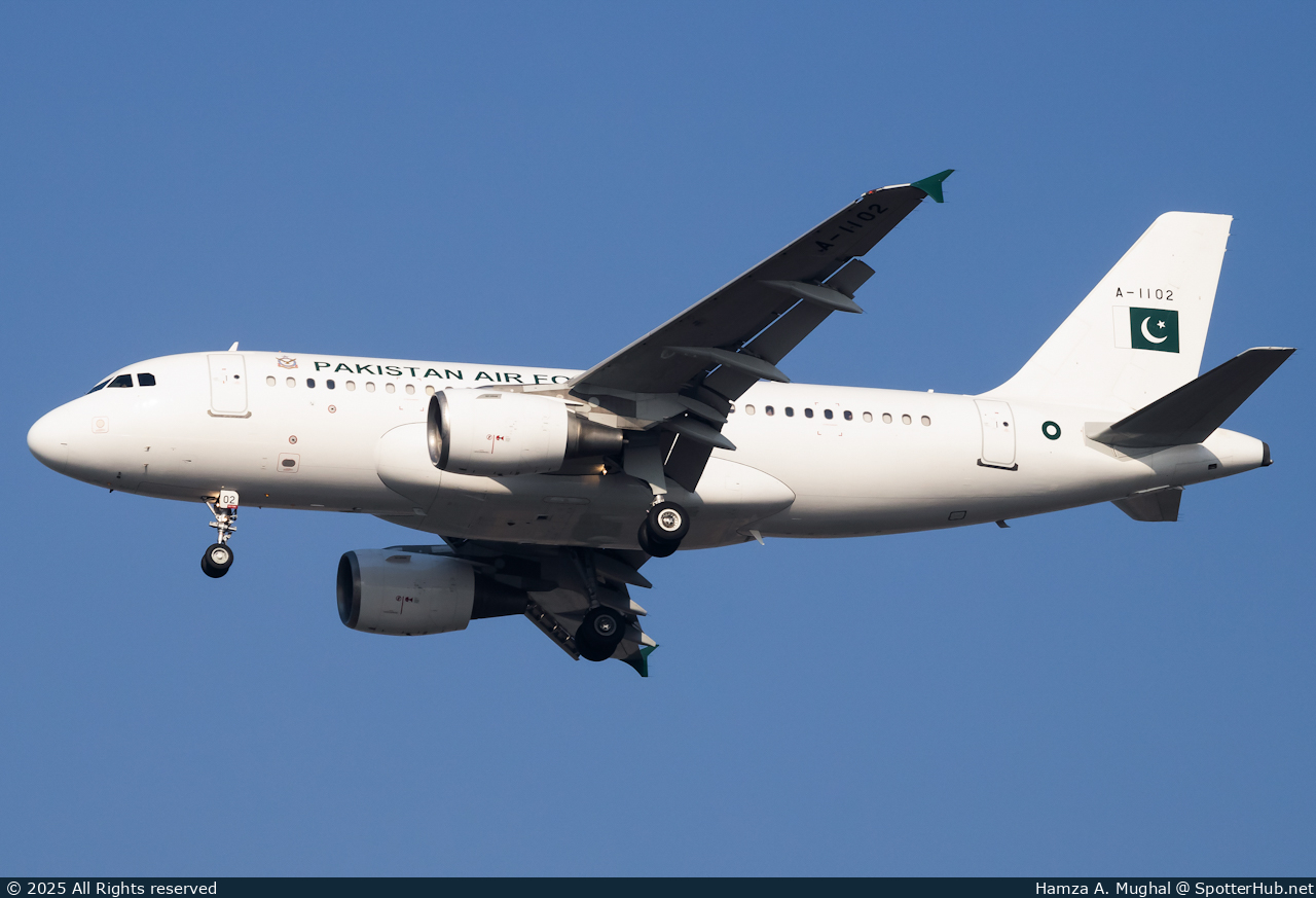 Photo of A-1102 - Airbus A319-112 operated by Pakistan Air Force