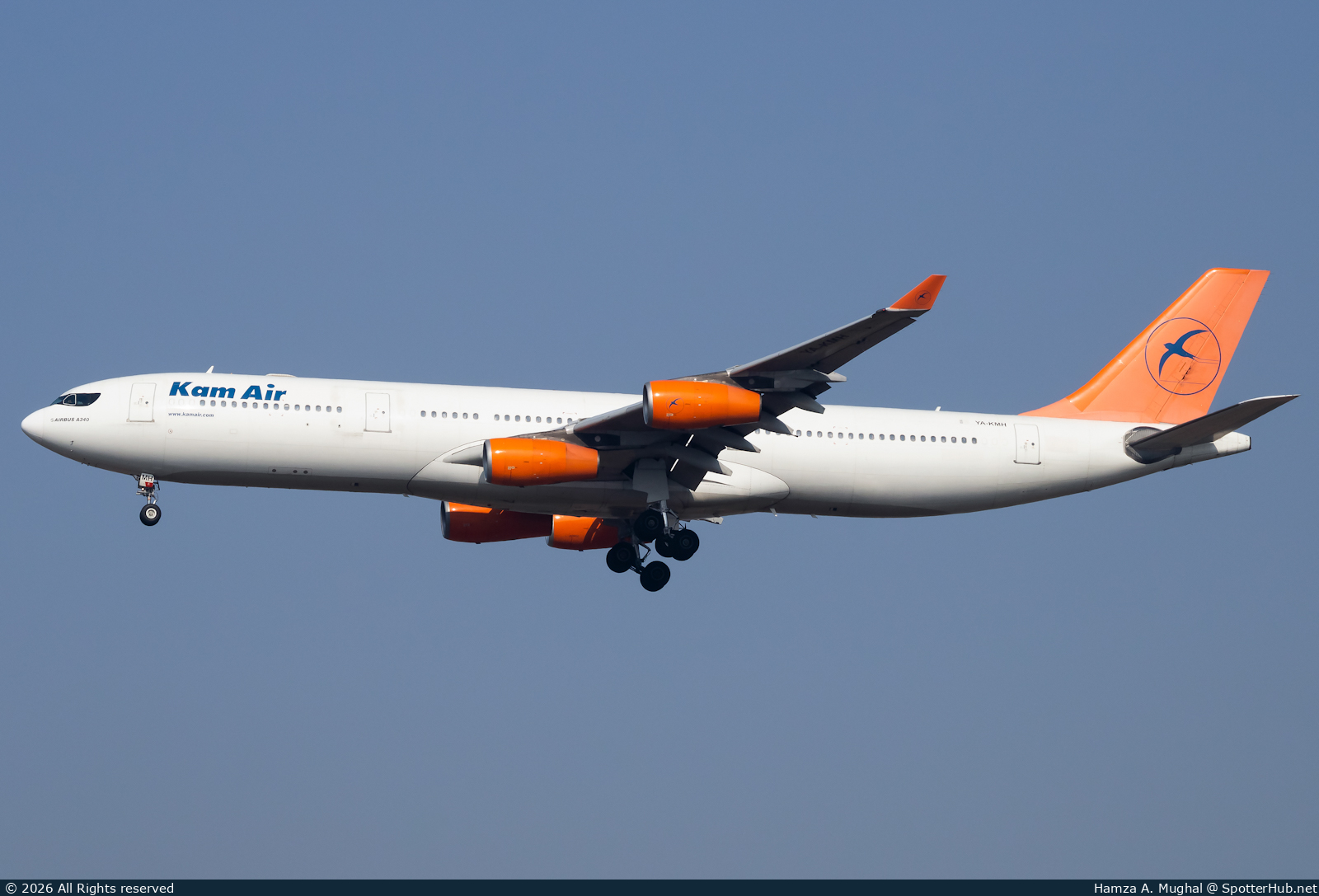 Photo of YA-KMH - Airbus A340-313 operated by Kam Air