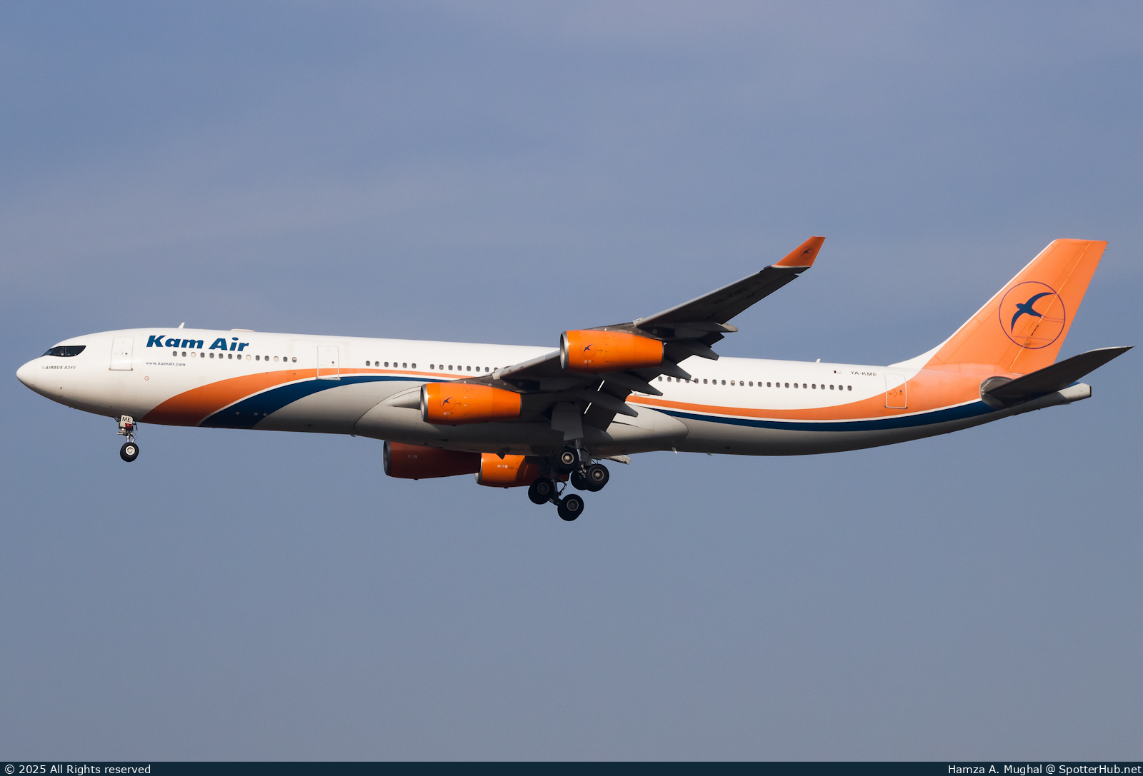Photo of YA-KME - Airbus A340-313 operated by Kam Air