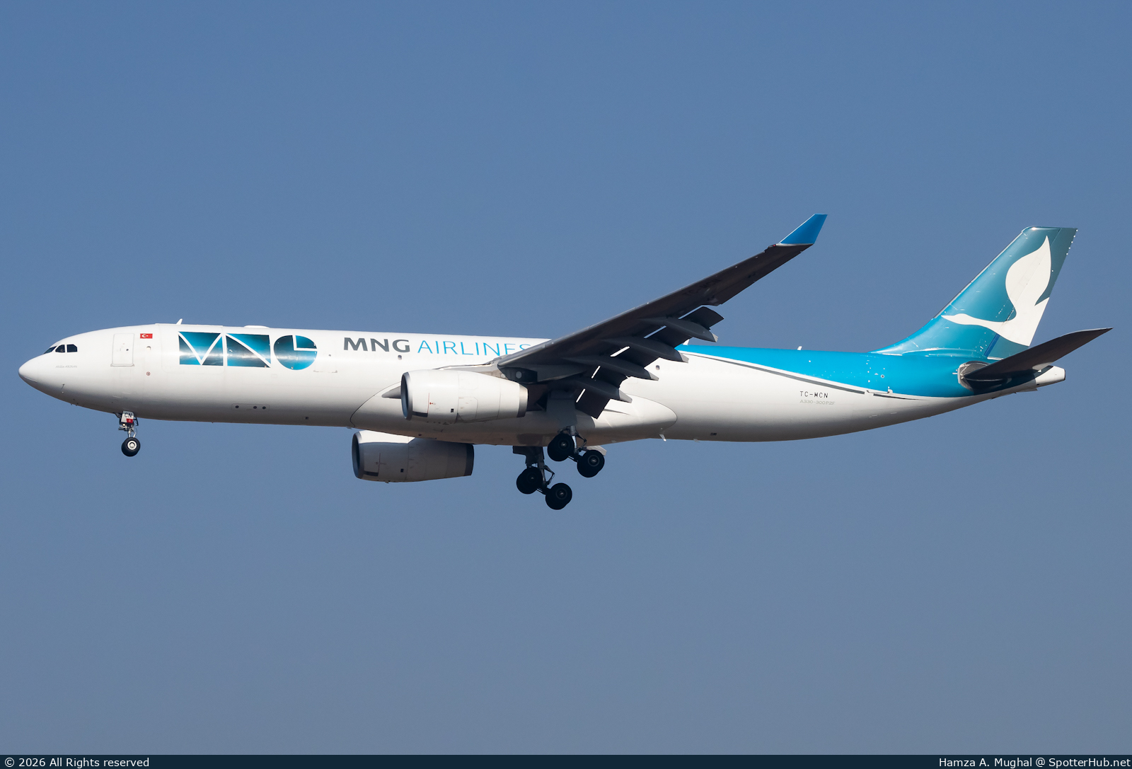 Photo of TC-MCN - Airbus A330-343(P2F) operated by MNG Airlines