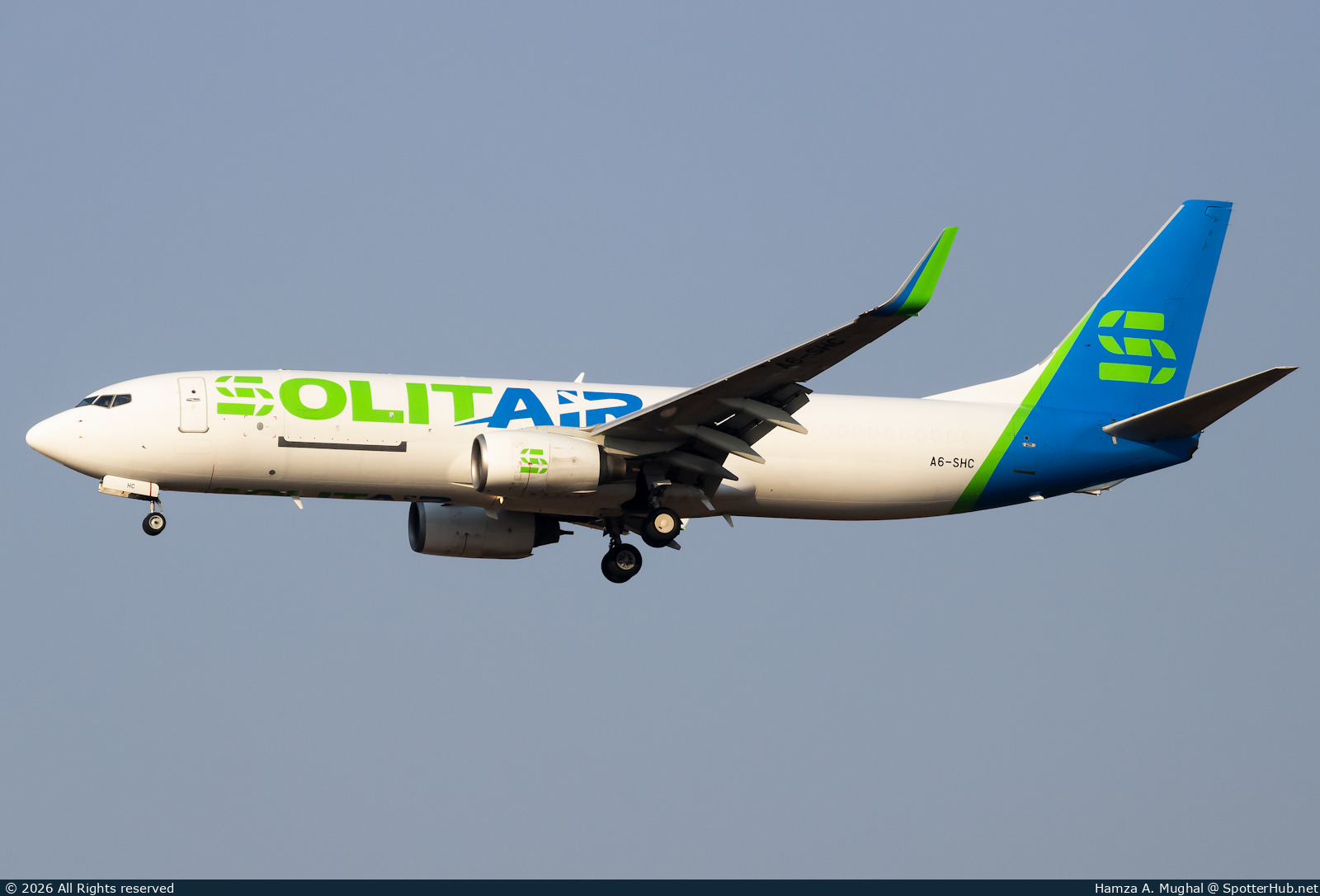 Photo of A6-SHC - Boeing 737-8AS(BCF) operated by SolitAir