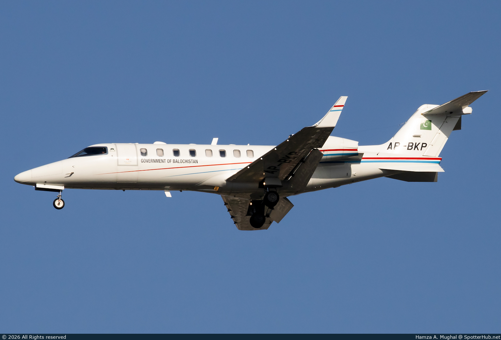 Photo of AP-BKP - Bombardier Learjet 45 operated by Government of Balochistan