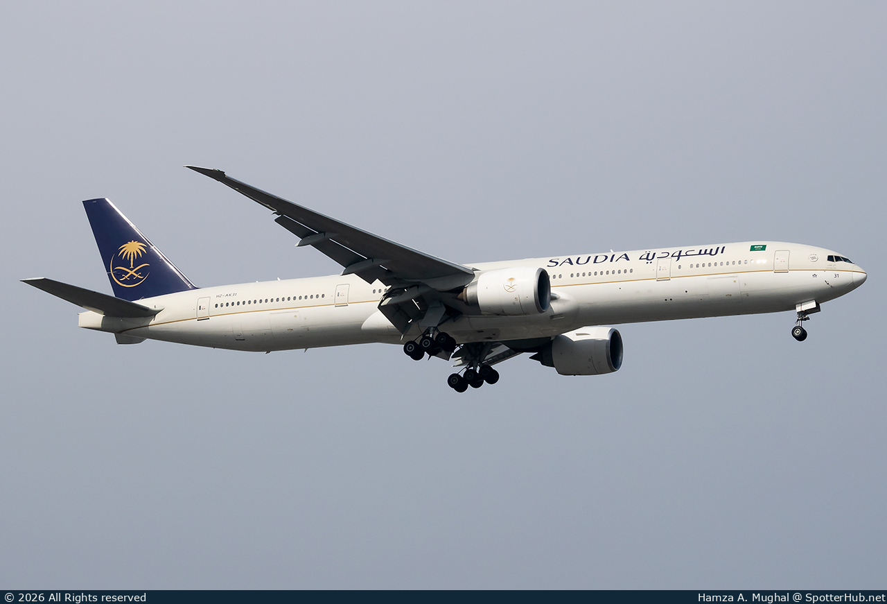Photo of HZ-AK31 - Boeing 777-3FG(ER) operated by Saudia