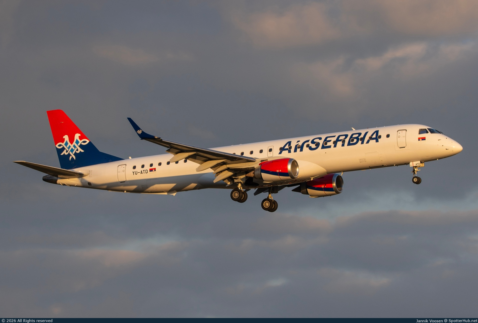 Photo of YU-ATD - Embraer ERJ-195LR operated by Air Serbia