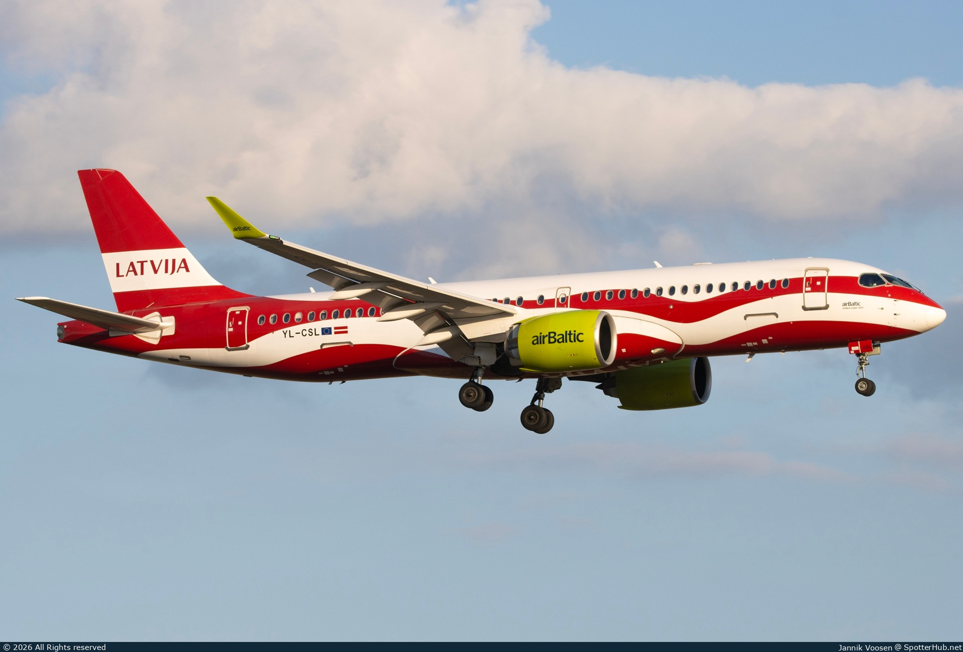 Photo of YL-CSL - Airbus A220-300 operated by airBaltic