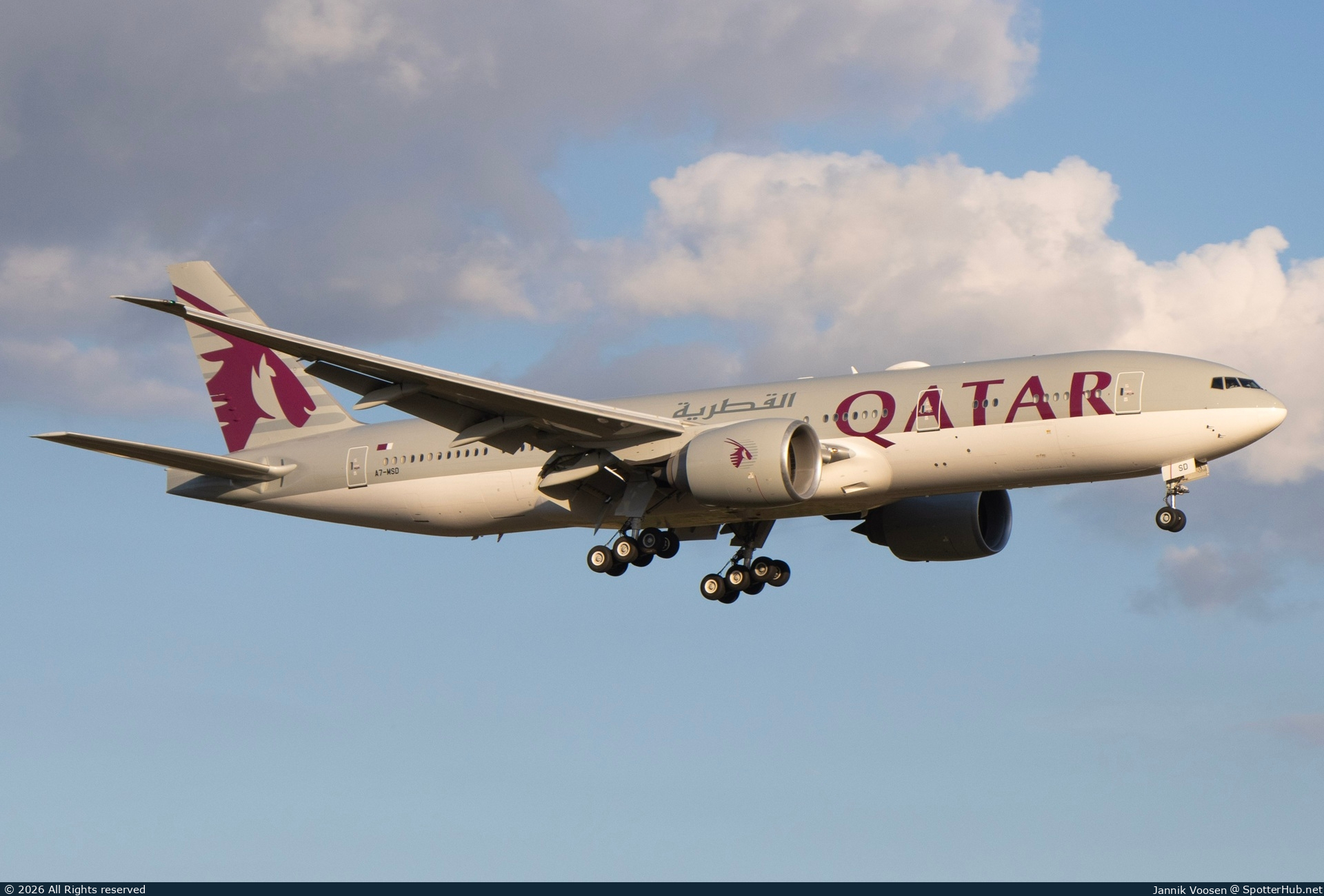 Photo of A7-MSD - Boeing 777-2KQ(LR) operated by Qatar Amiri Flight