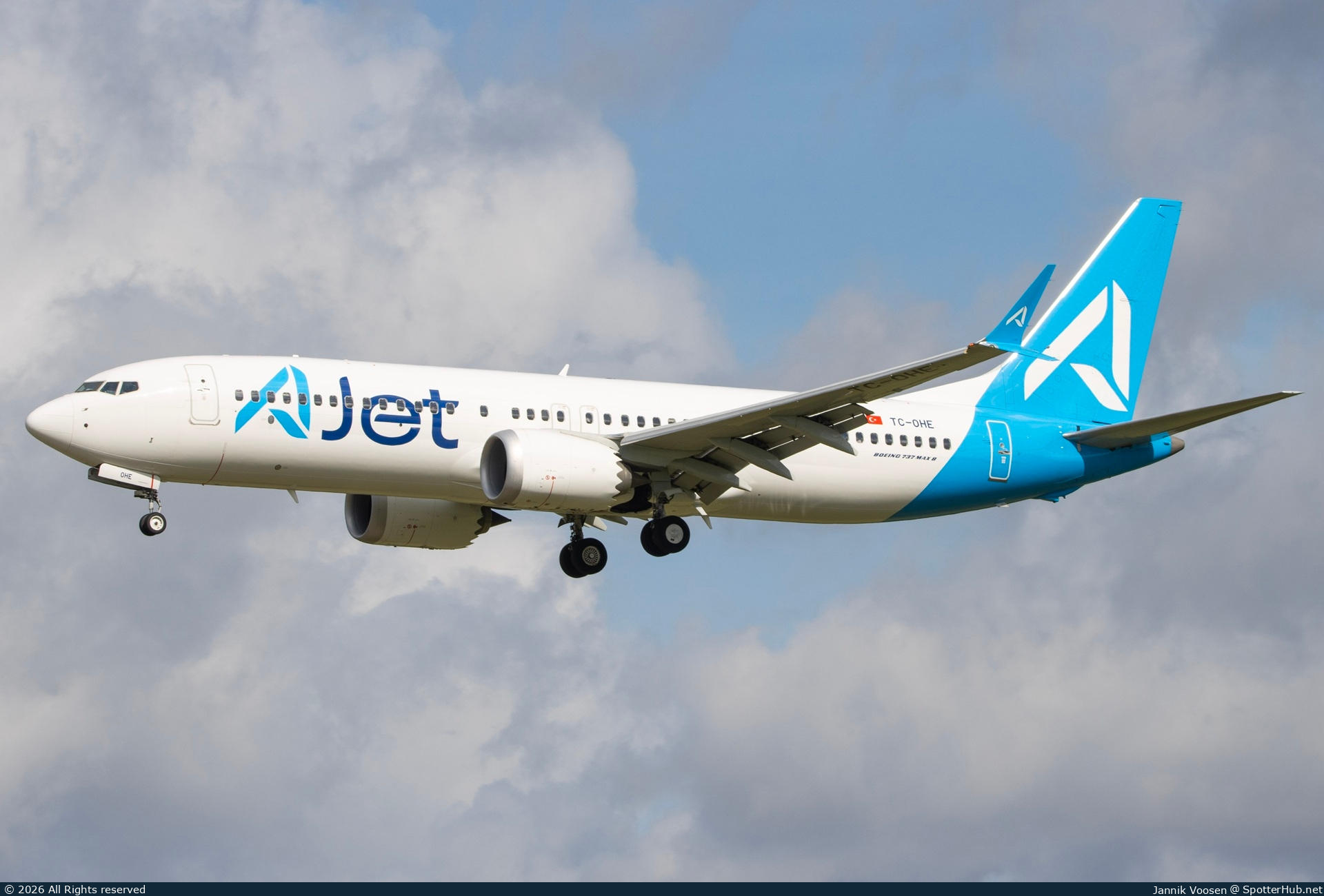 Photo of TC-OHE - Boeing 737 MAX 8 operated by AJet