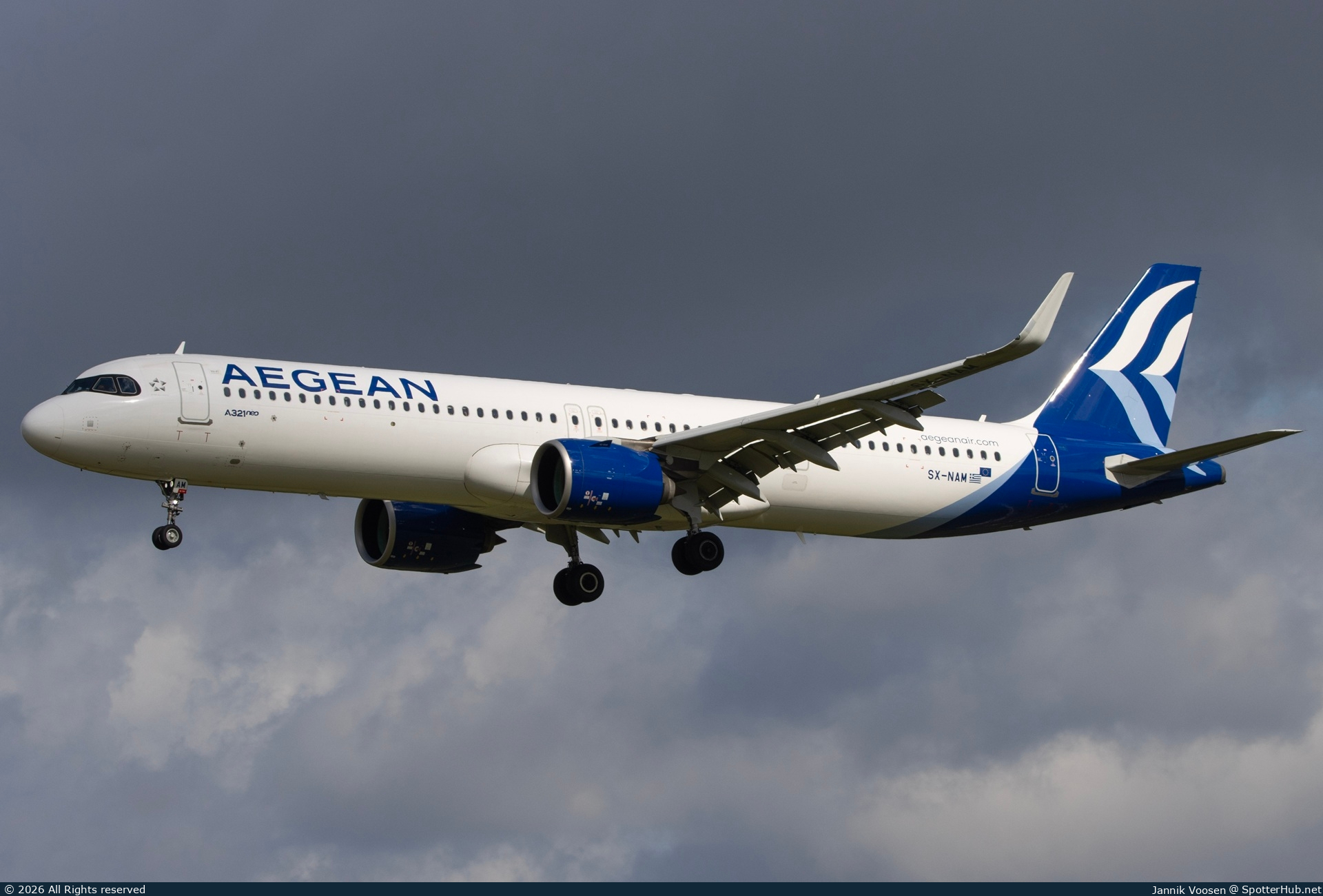 Photo of SX-NAM - Airbus A321-271NX operated by Aegean Airlines
