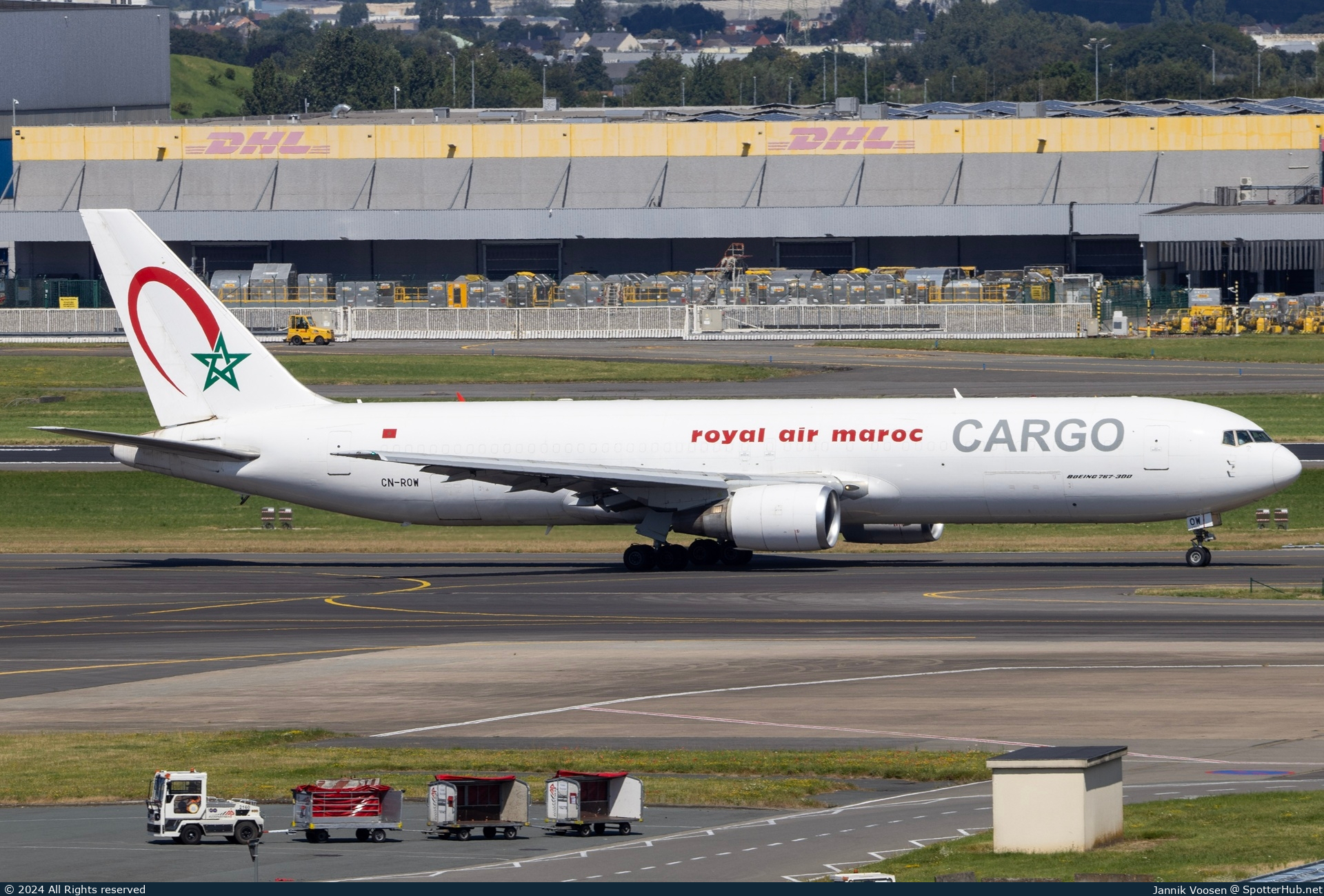Photo of CN-ROW - Boeing 767-343(ER)(BCF) operated by Royal Air Maroc Cargo