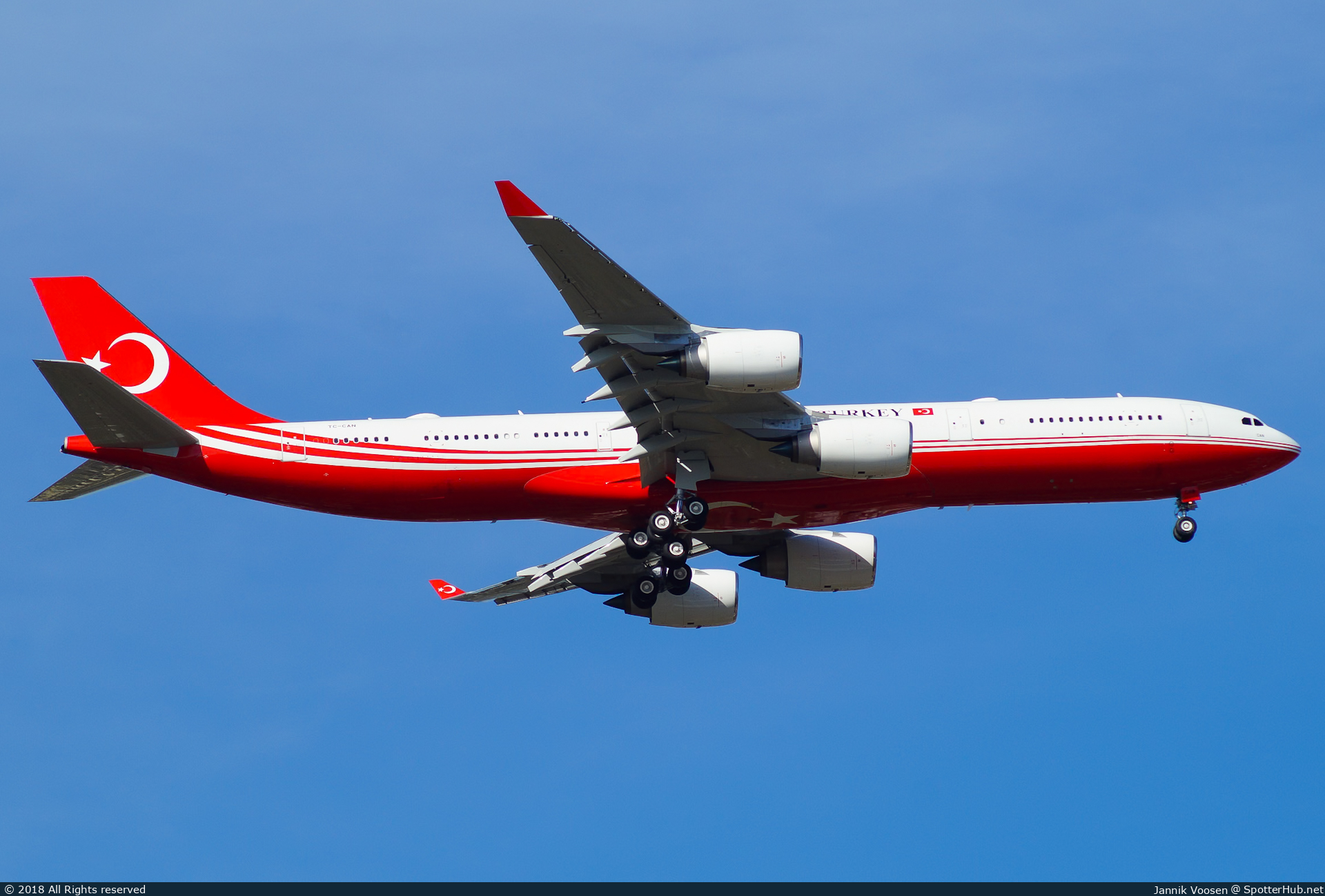 Photo of TC-CAN - Airbus A340-542 operated by Government of Türkiye