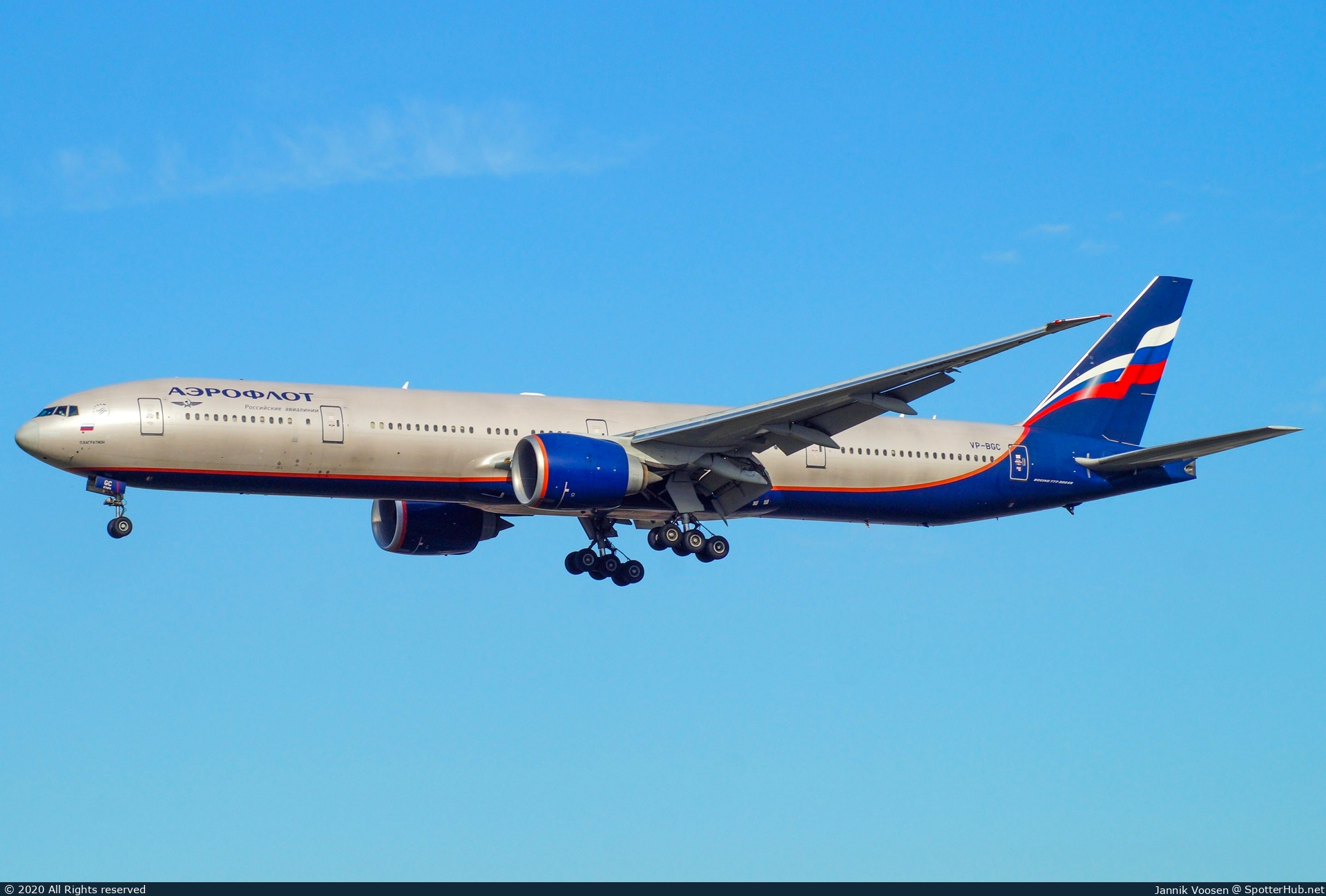 Photo of VP-BGC - Boeing 777-3M0(ER) operated by Aeroflot