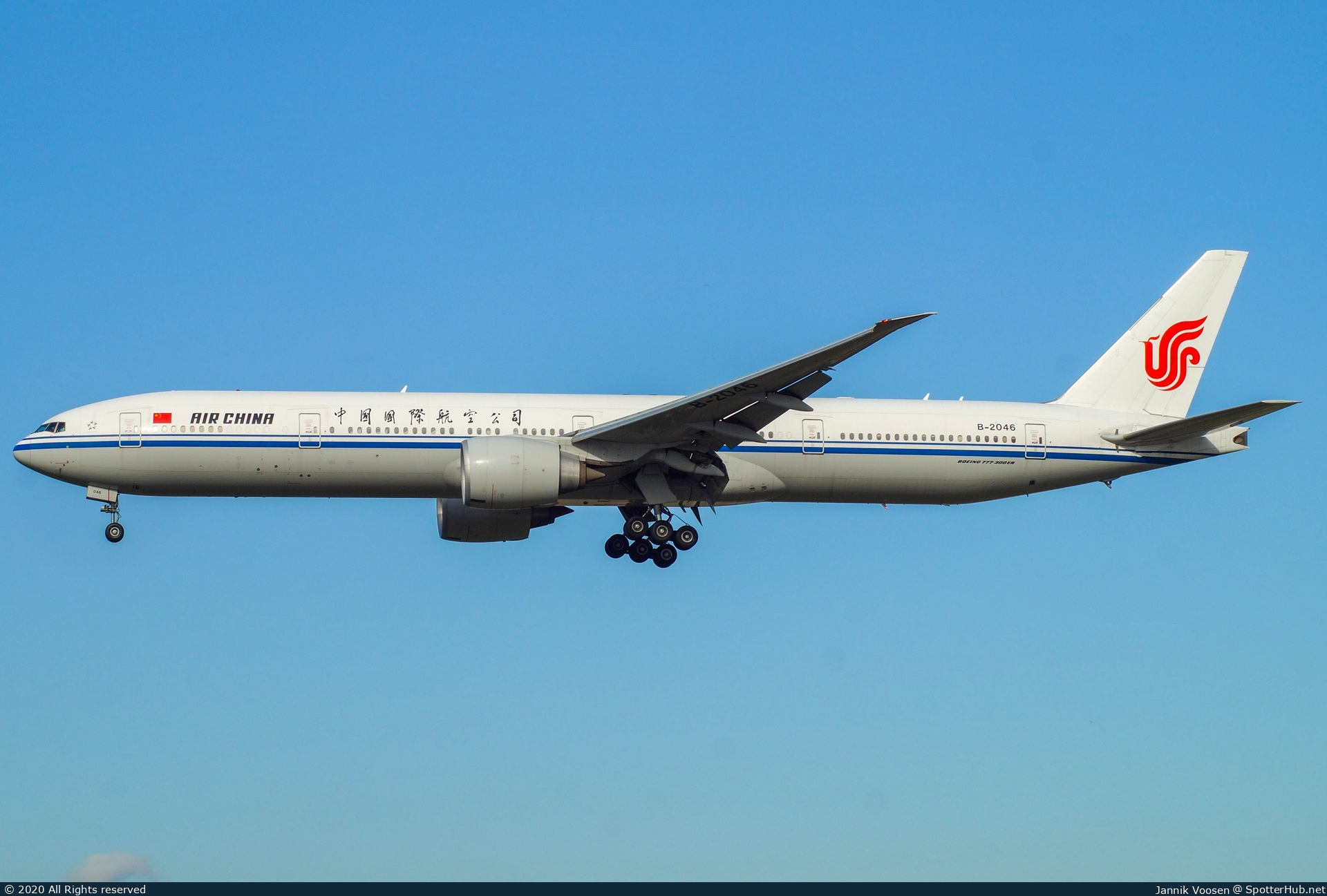 Photo of B-2046 - Boeing 777-39L(ER) operated by Air China